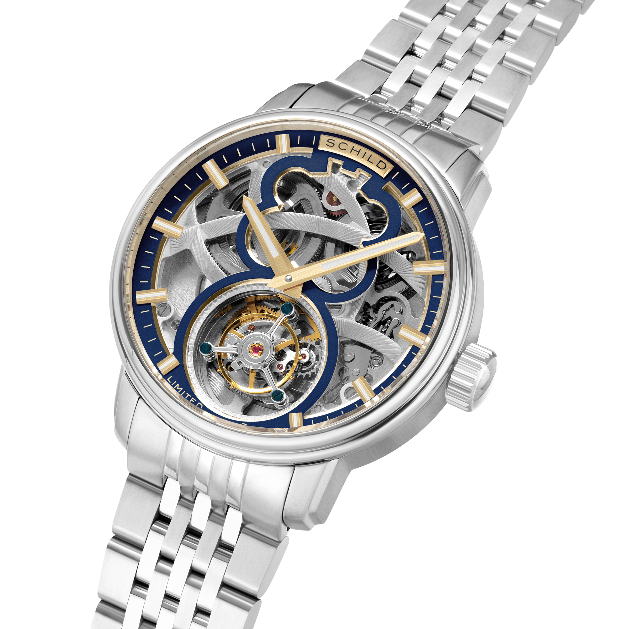 Schild Maximillian Tourbillon Limited Edition Cobalt Gleam Men's Watch SC-1002-CC