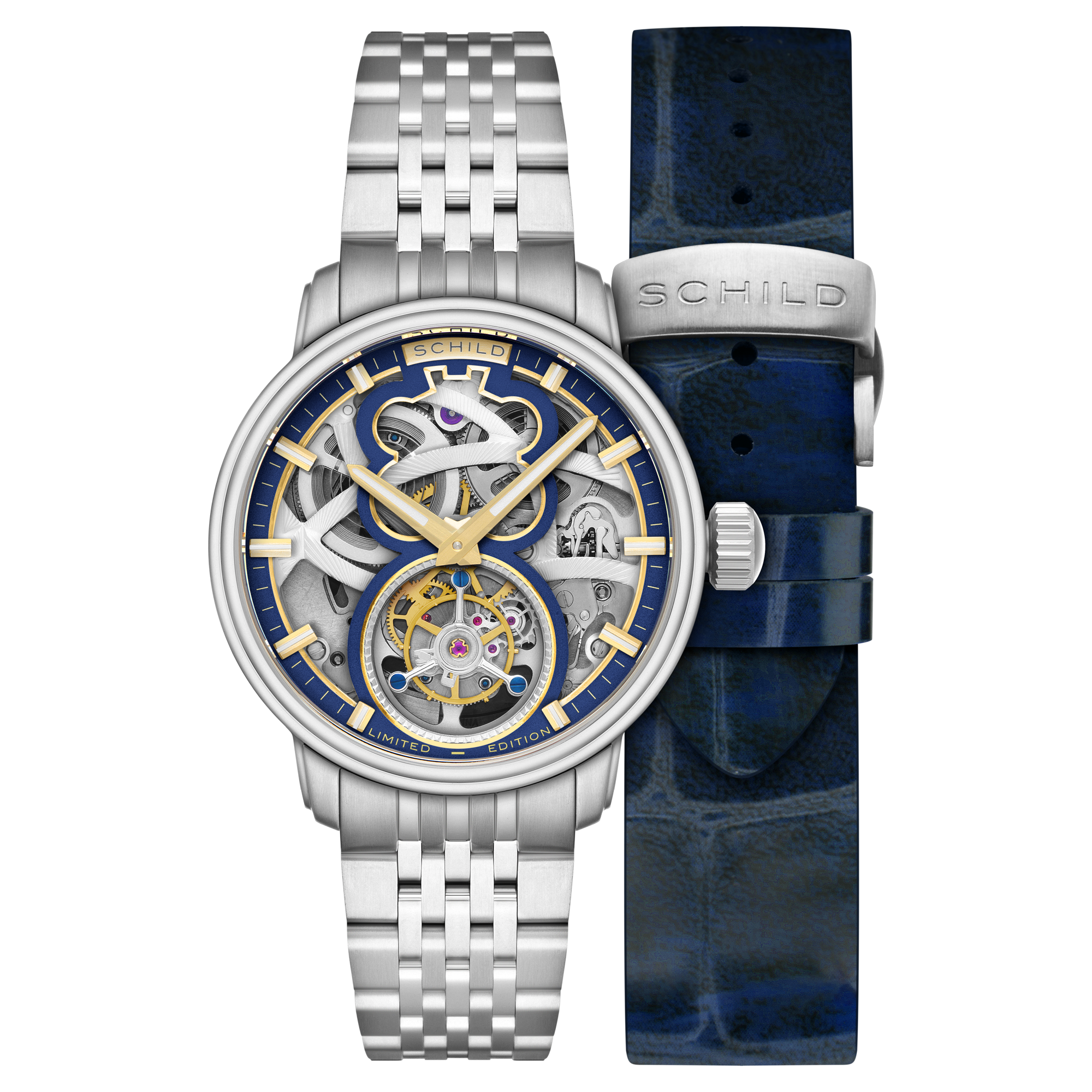 Schild Maximillian Tourbillon Limited Edition Cobalt Gleam Men's Watch SC-1002-CC
