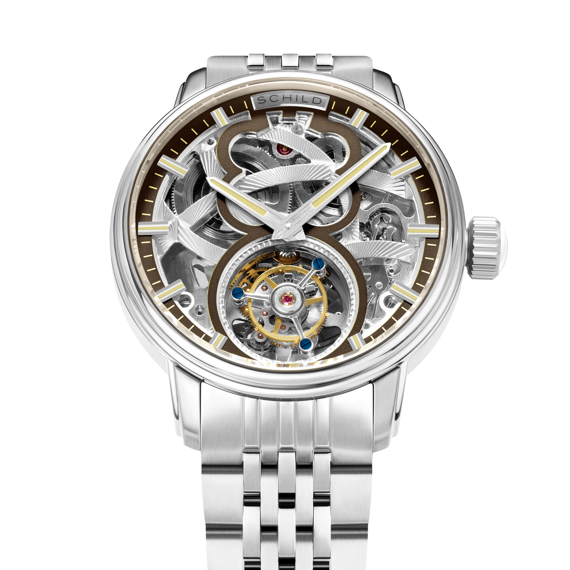 Schild Maximillian Tourbillon Limited Edition Walnut Drift Men's Watch SC-1002-DD