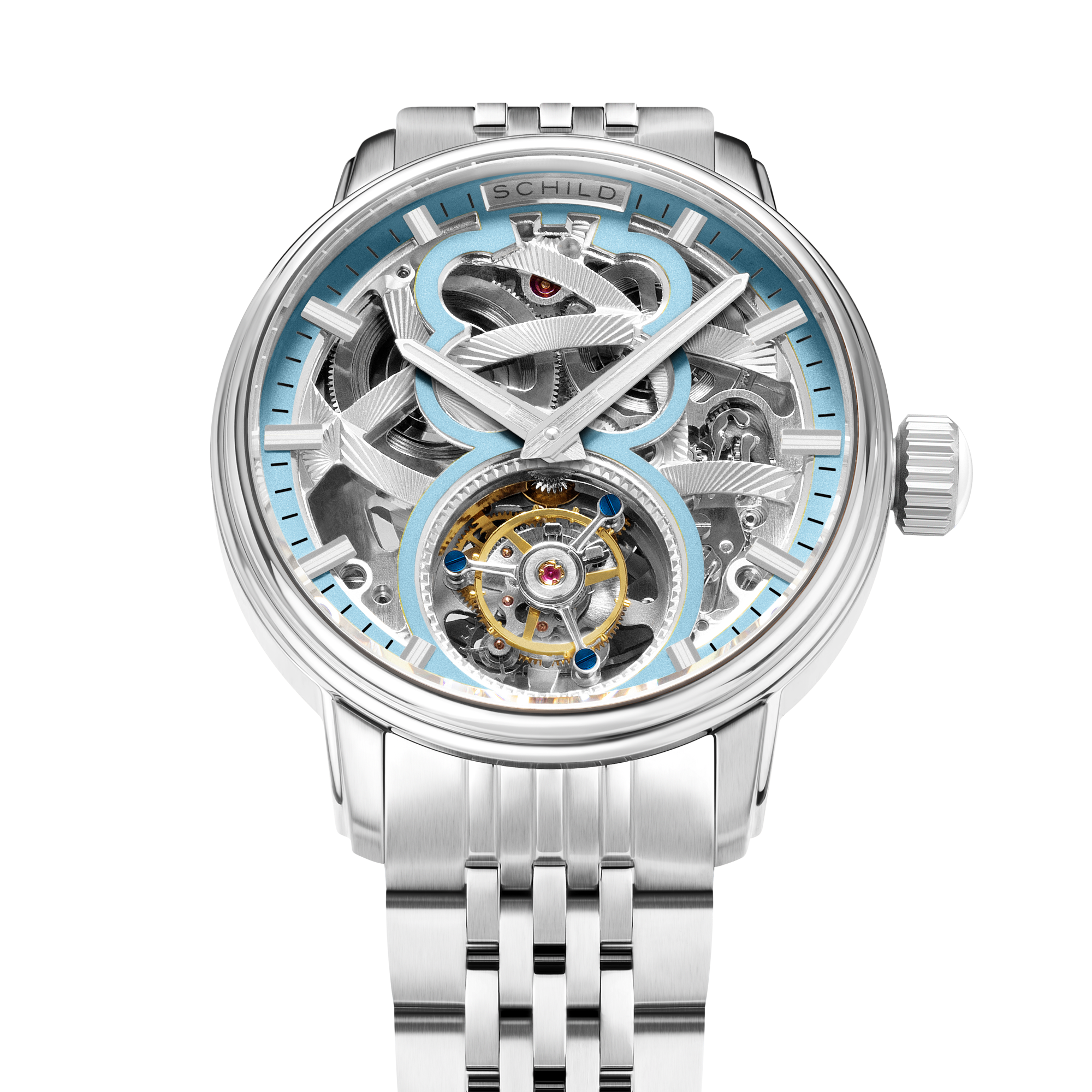 Schild Maximillian Tourbillon Limited Edition Marine Teal Men's Watch SC-1002-FF