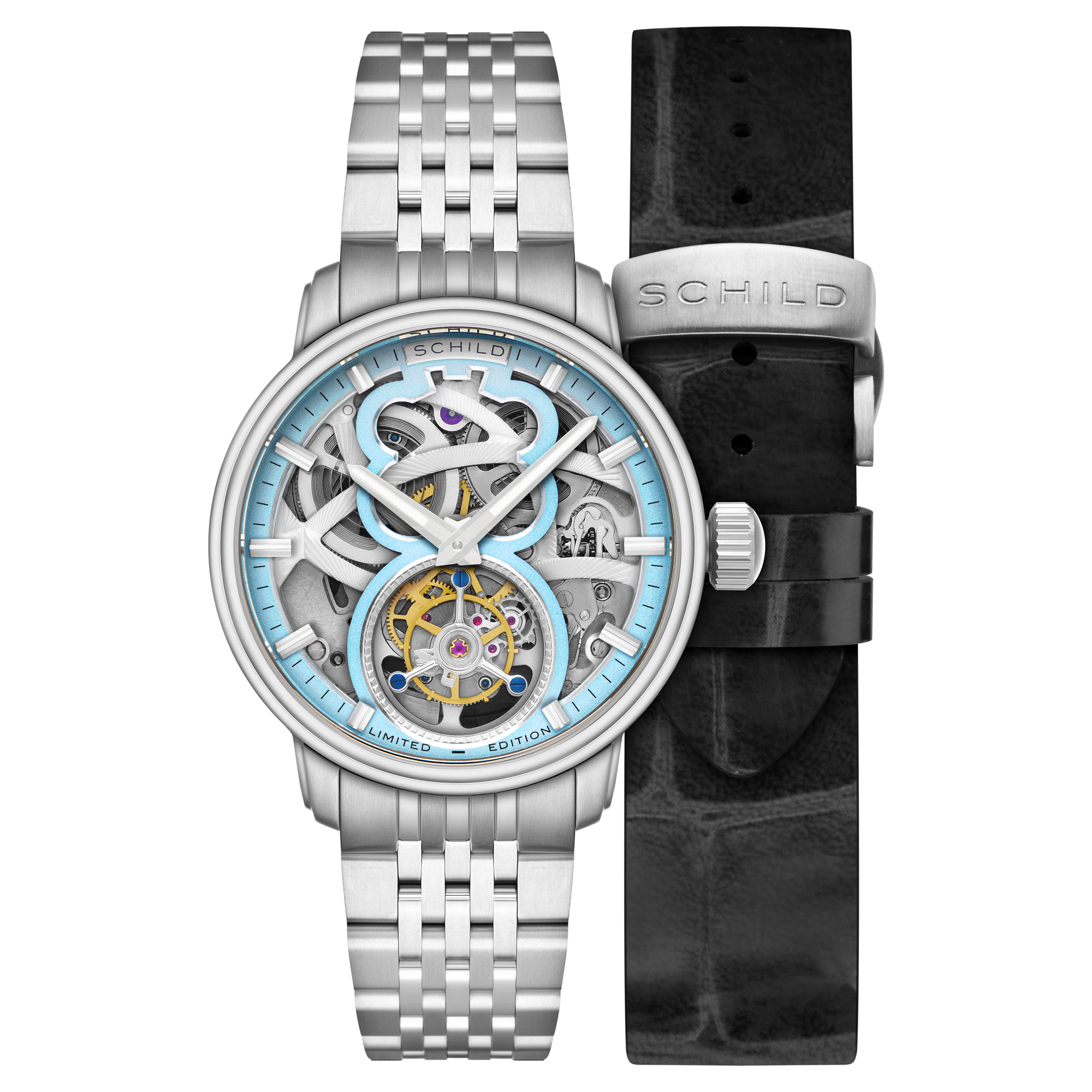 Schild Maximillian Tourbillon Limited Edition Marine Teal Men's Watch SC-1002-FF