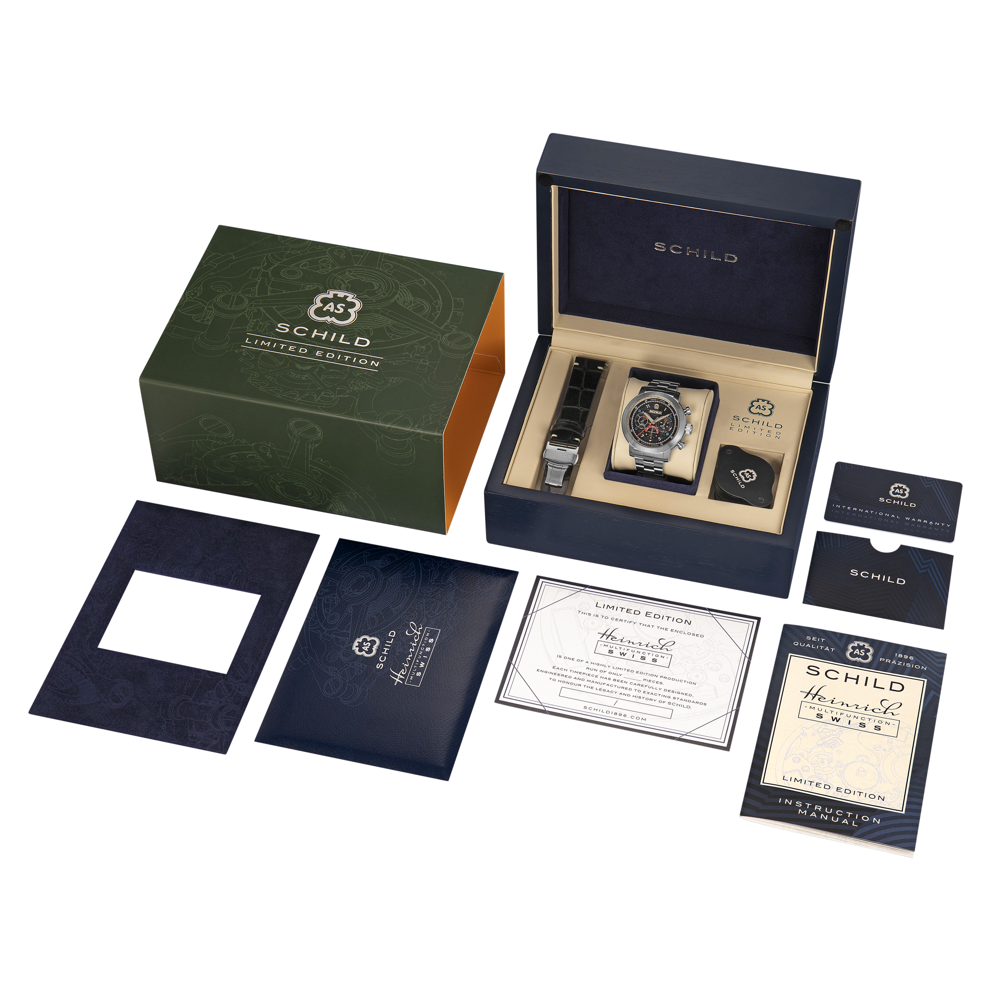 SCHILD Schild Heinrich Swiss Multifunction Vintage Grey Men's Limited Edition Watch SC-1005-44