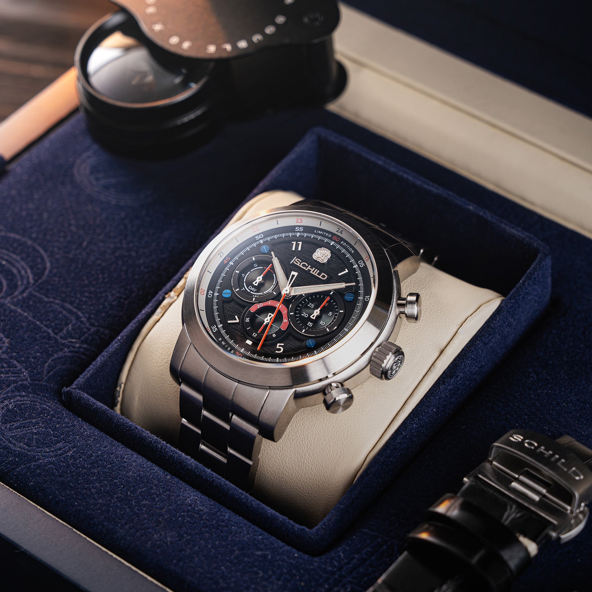 SCHILD Schild Heinrich Swiss Multifunction Vintage Grey Men's Limited Edition Watch SC-1005-44