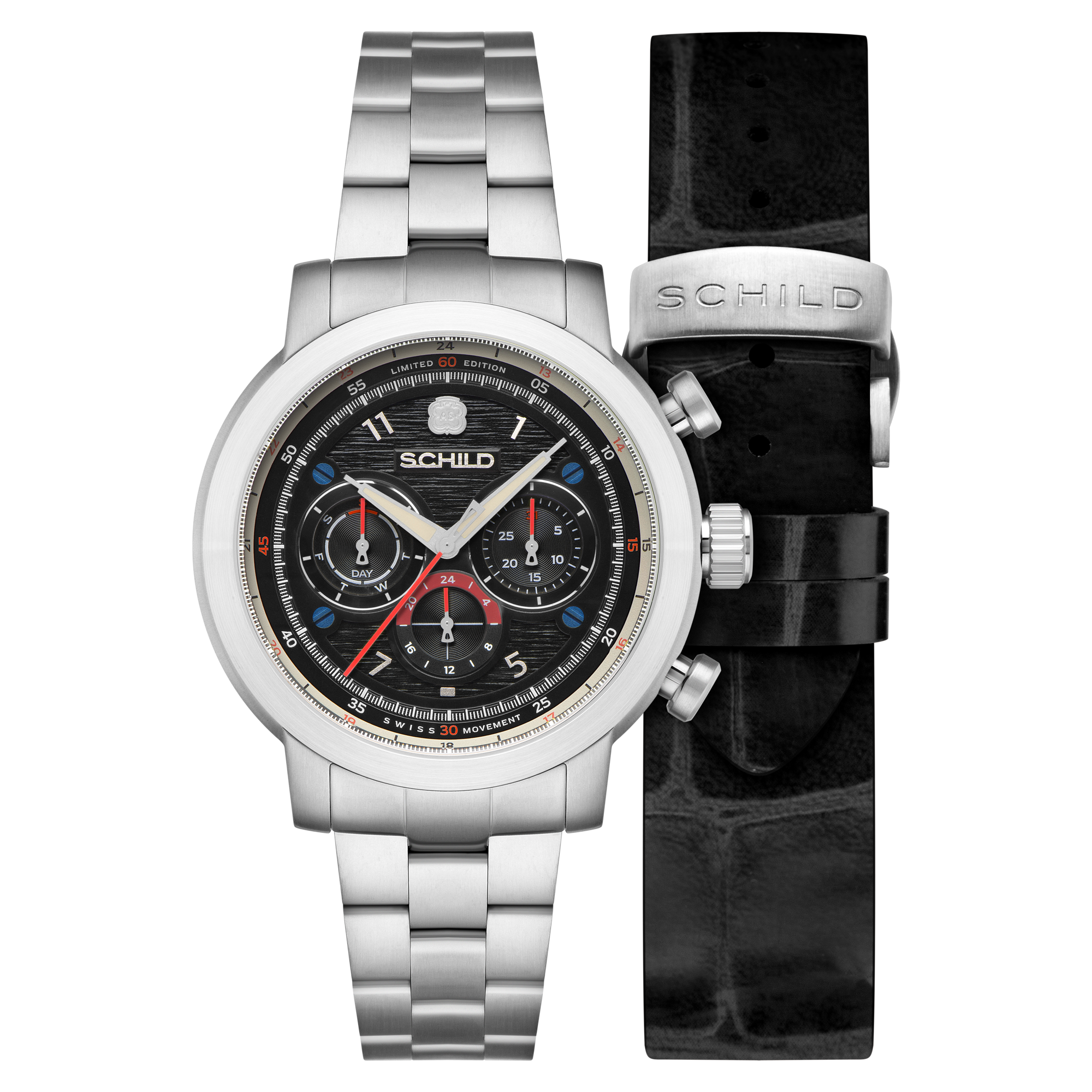 Schild Schild Heinrich Swiss Multifunction Vintage Grey Men's Limited Edition Watch SC-1005-44