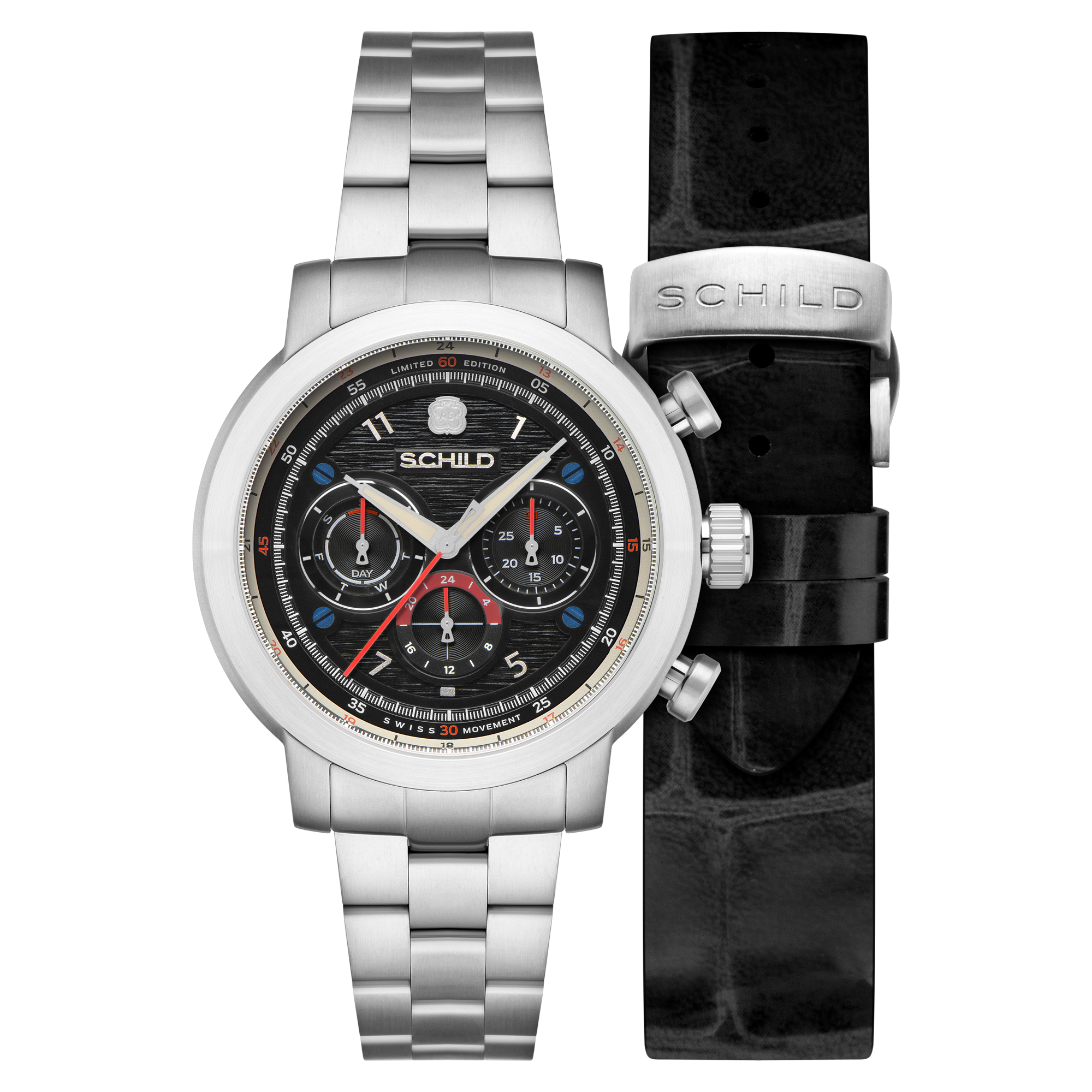 SCHILD Schild Heinrich Swiss Multifunction Vintage Grey Men's Limited Edition Watch SC-1005-44