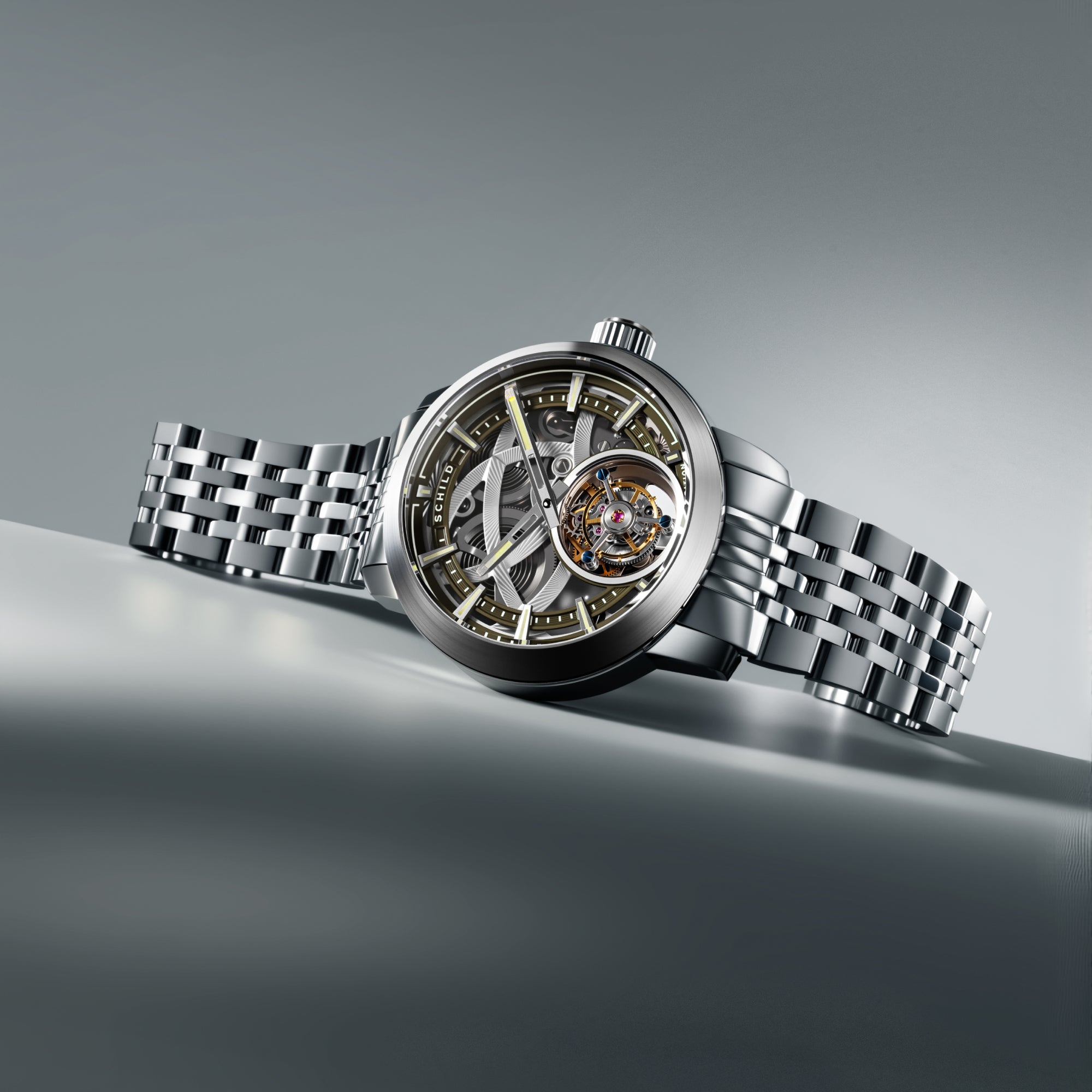 Schild Heinrich Tourbillon Limited Edition Sand Charcoal Men's Watch SC-1006-CC