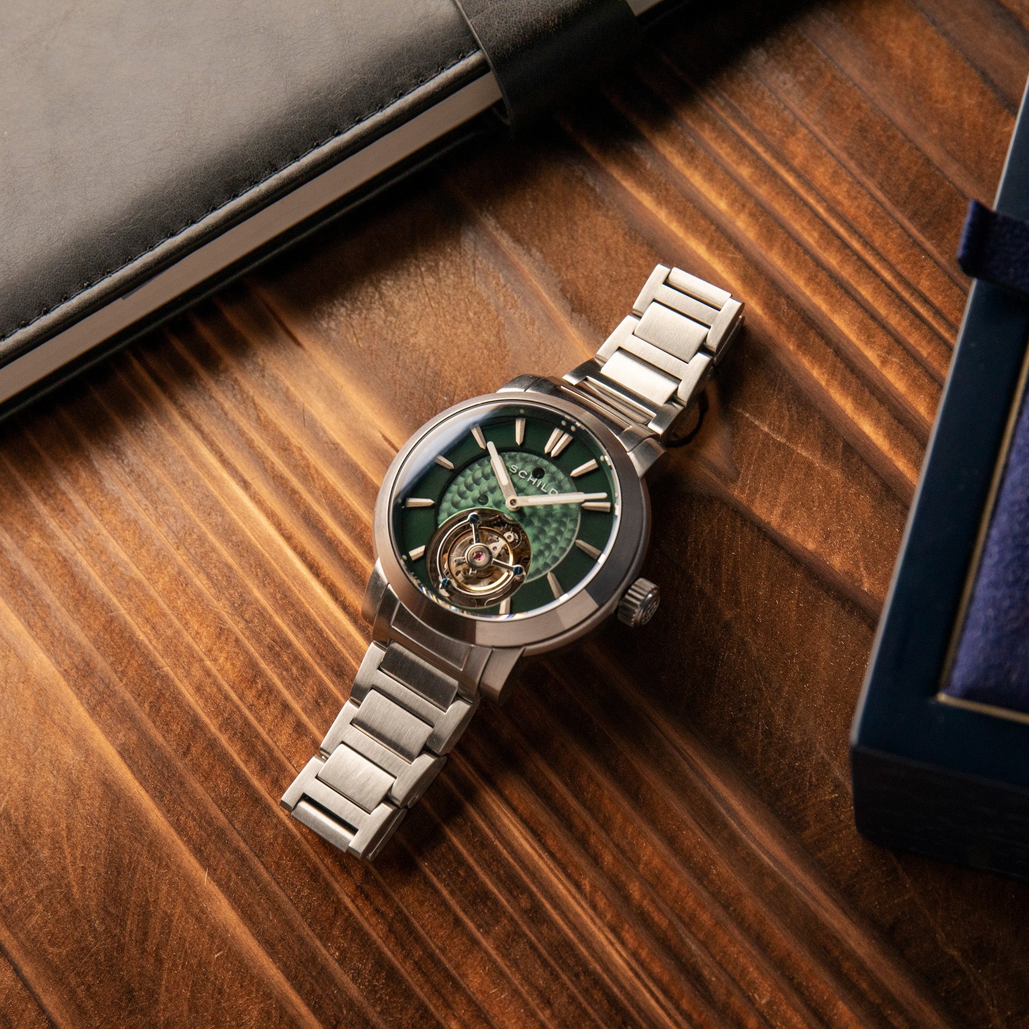 SCHILD Schild Freidrich Tourbillon Deep Teal Men's Limited Edition Watch SC-1010-33-D (Damaged Packaging)
