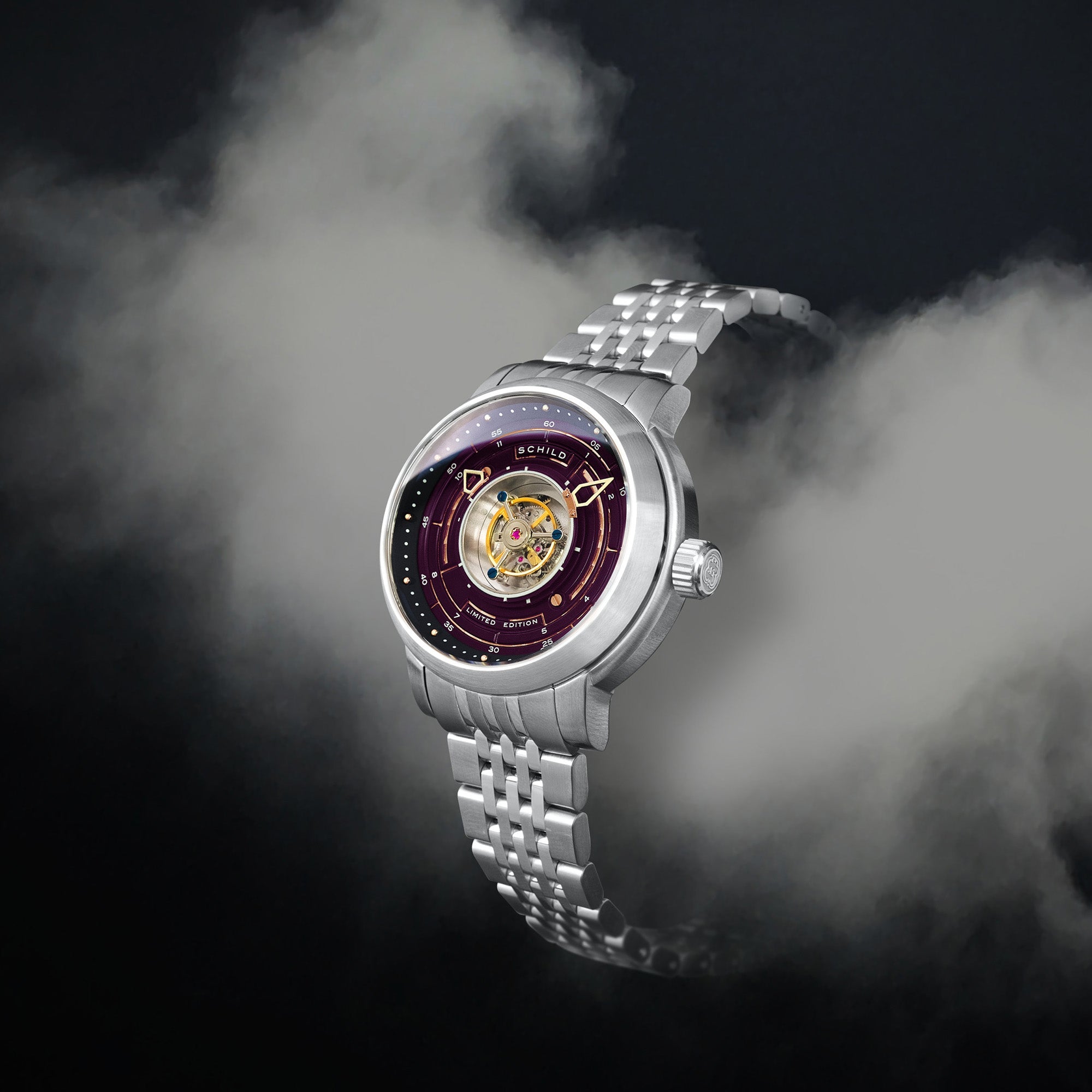 SCHILD Schild Heinrich Cyclone Tourbillon Malbec Red Men's Watch SC-1011-33