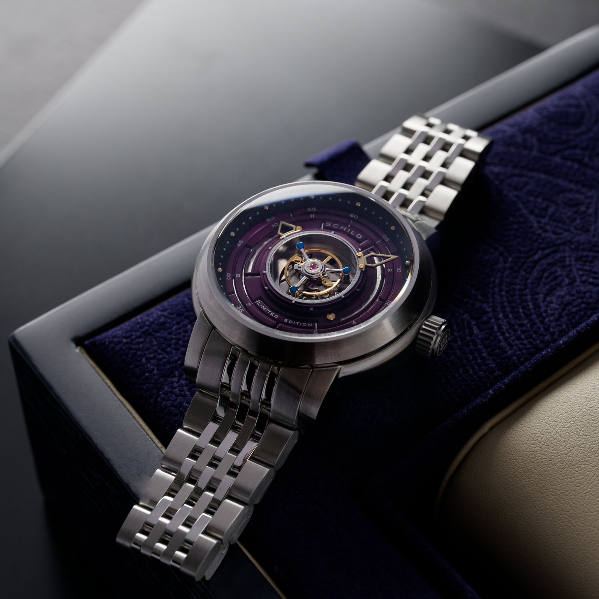 SCHILD Schild Heinrich Cyclone Tourbillon Malbec Red Men's Watch SC-1011-33