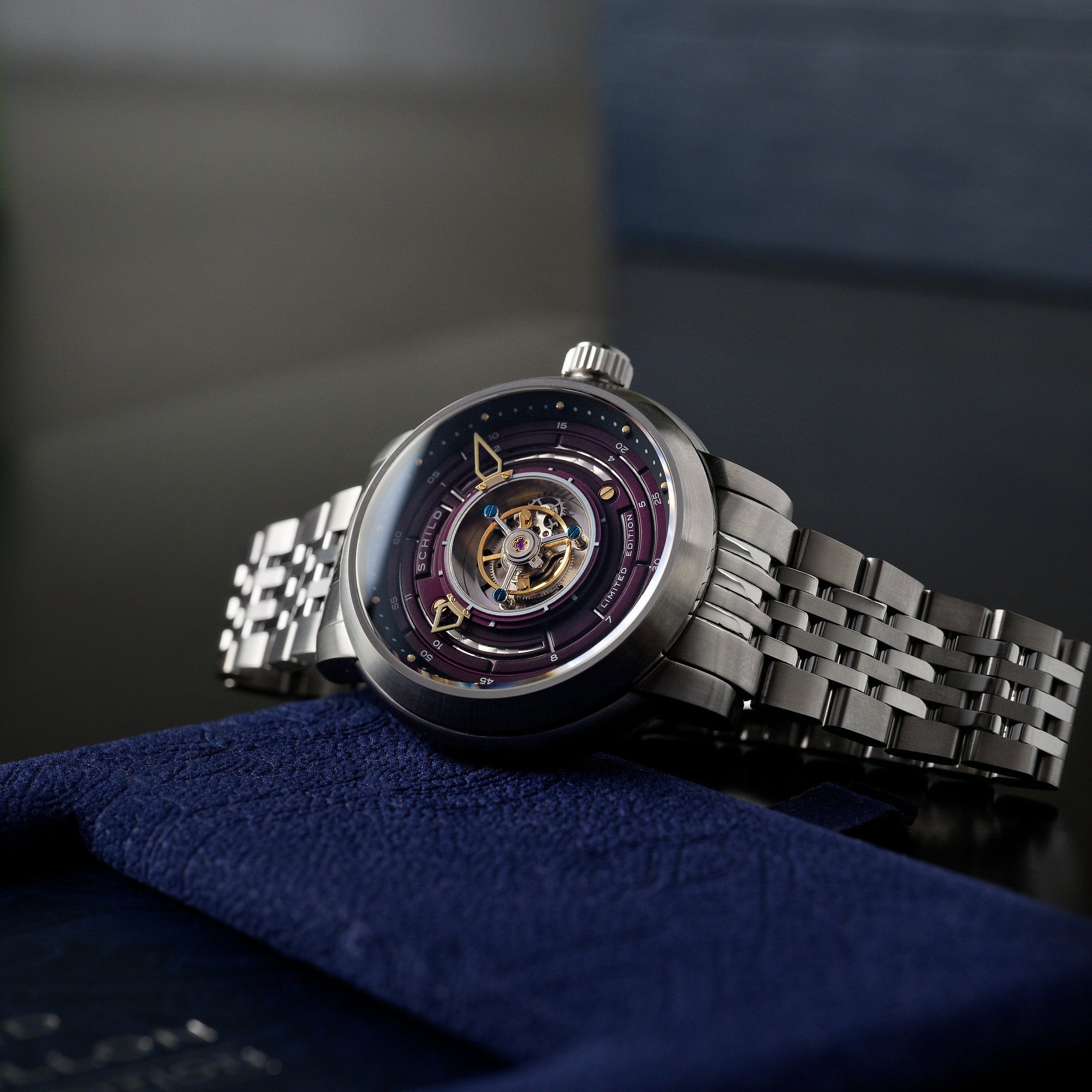 SCHILD Schild Heinrich Cyclone Tourbillon Malbec Red Men's Watch SC-1011-33