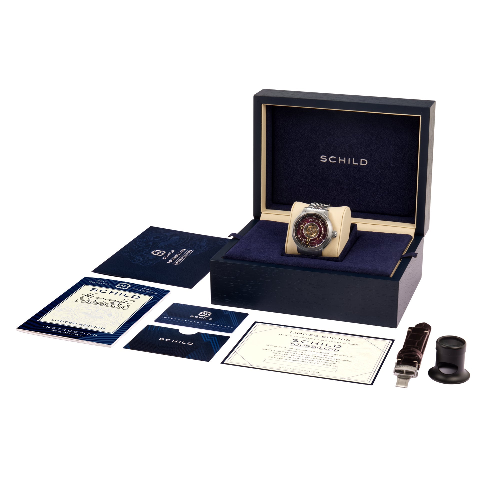 SCHILD Schild Heinrich Cyclone Tourbillon Malbec Red Men's Watch SC-1011-33