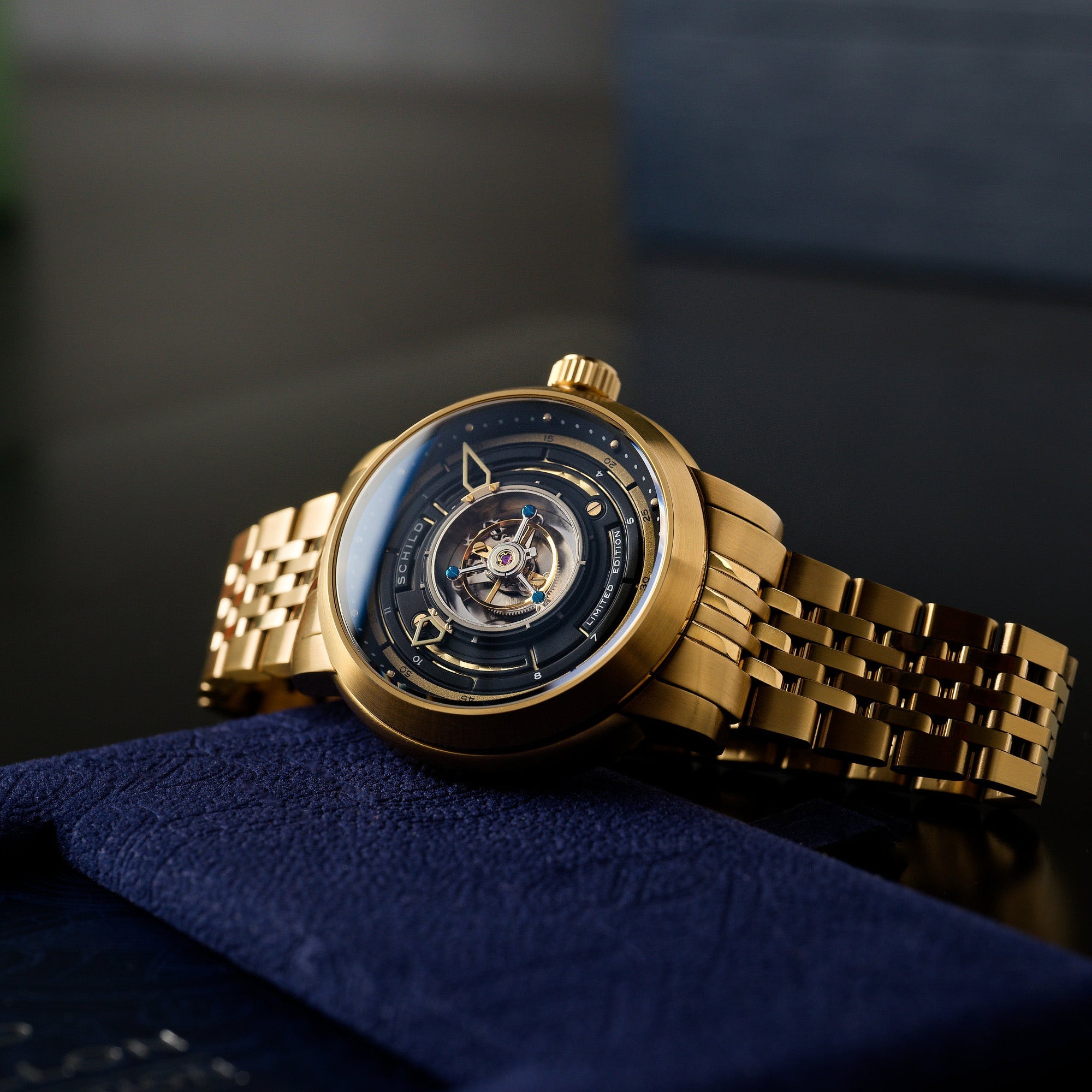 SCHILD Schild Tourbillon Pennant Blue Men's Limited Edition Watch SC-1011-44