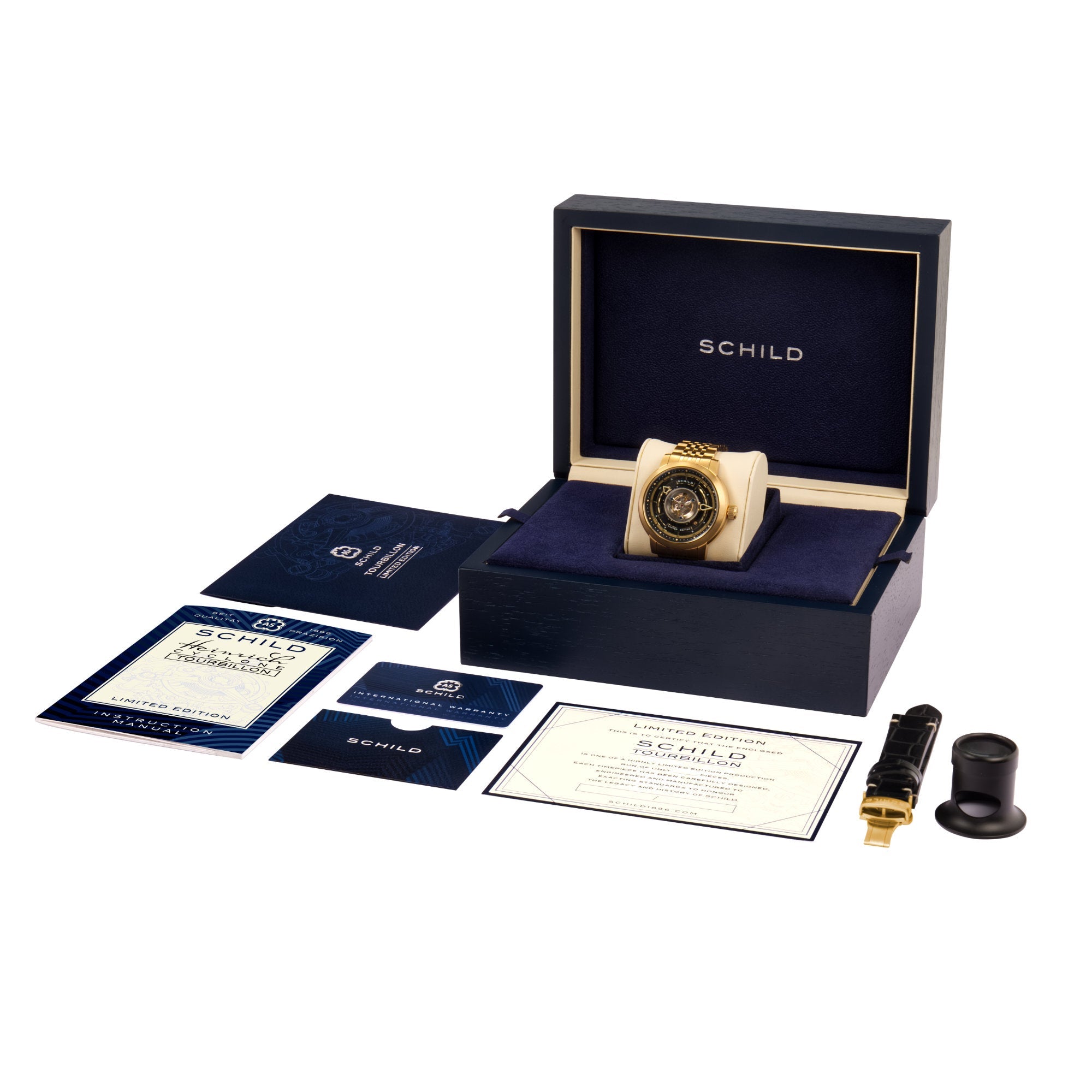 SCHILD Schild Tourbillon Pennant Blue Men's Limited Edition Watch SC-1011-44