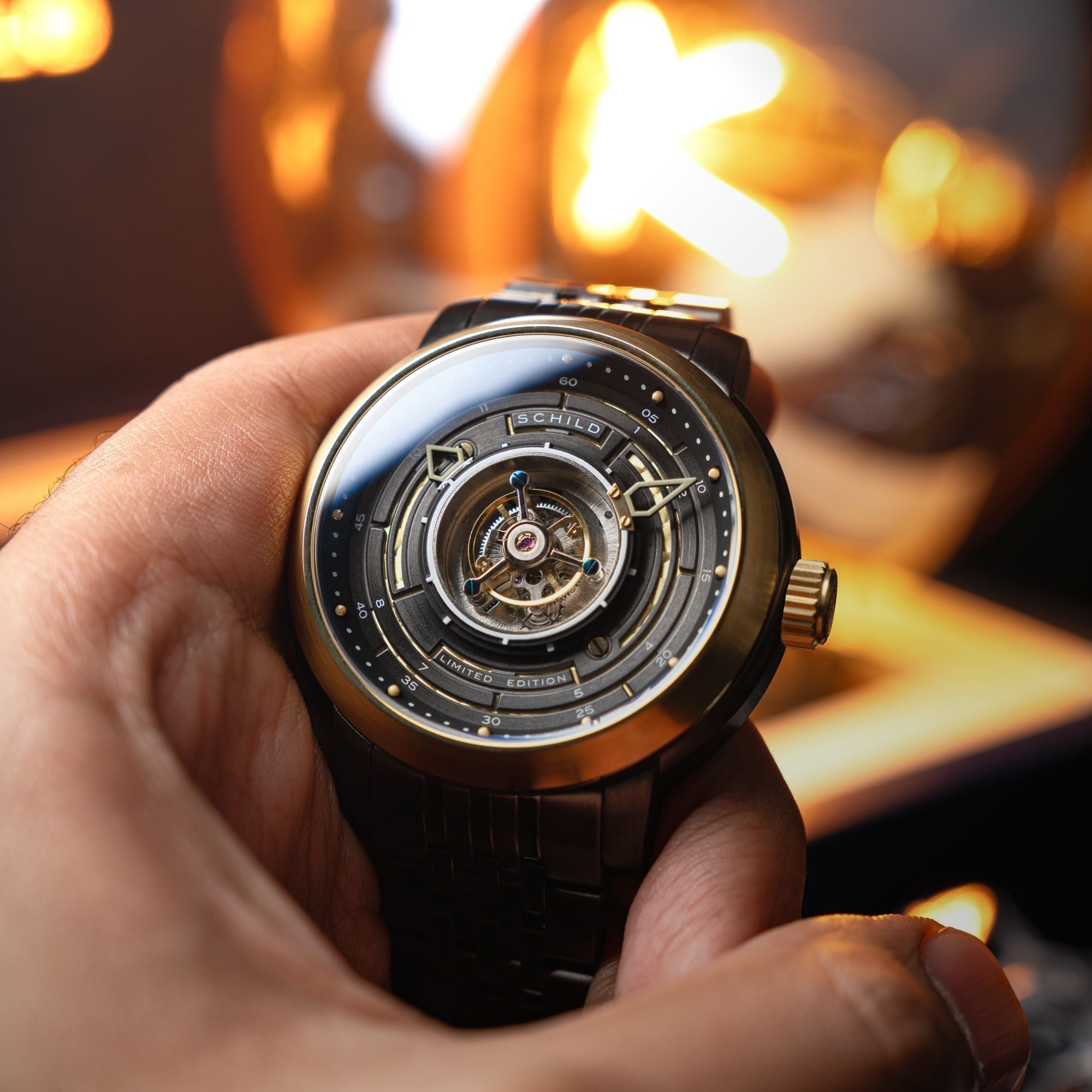 SCHILD Schild Heinrich Cyclone Tourbillon Limited Edition Grey Gold Men's Watch SC-1011-77