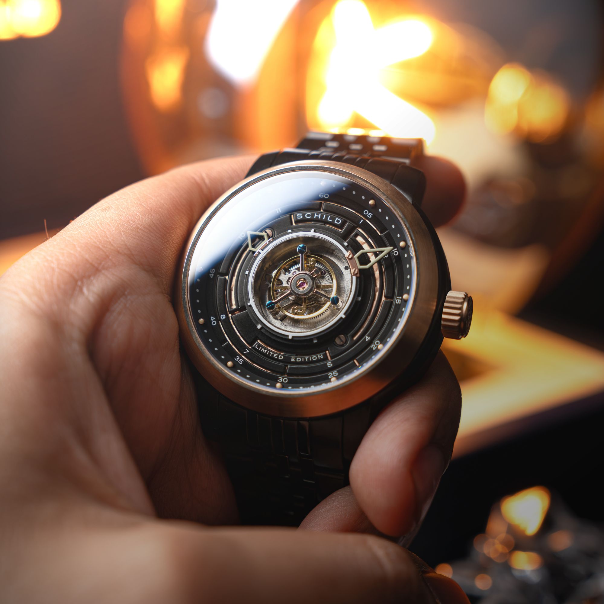 SCHILD Schild Heinrich Cyclone Tourbillon Limited Edition Copper Black Men's Watch SC-1011-88