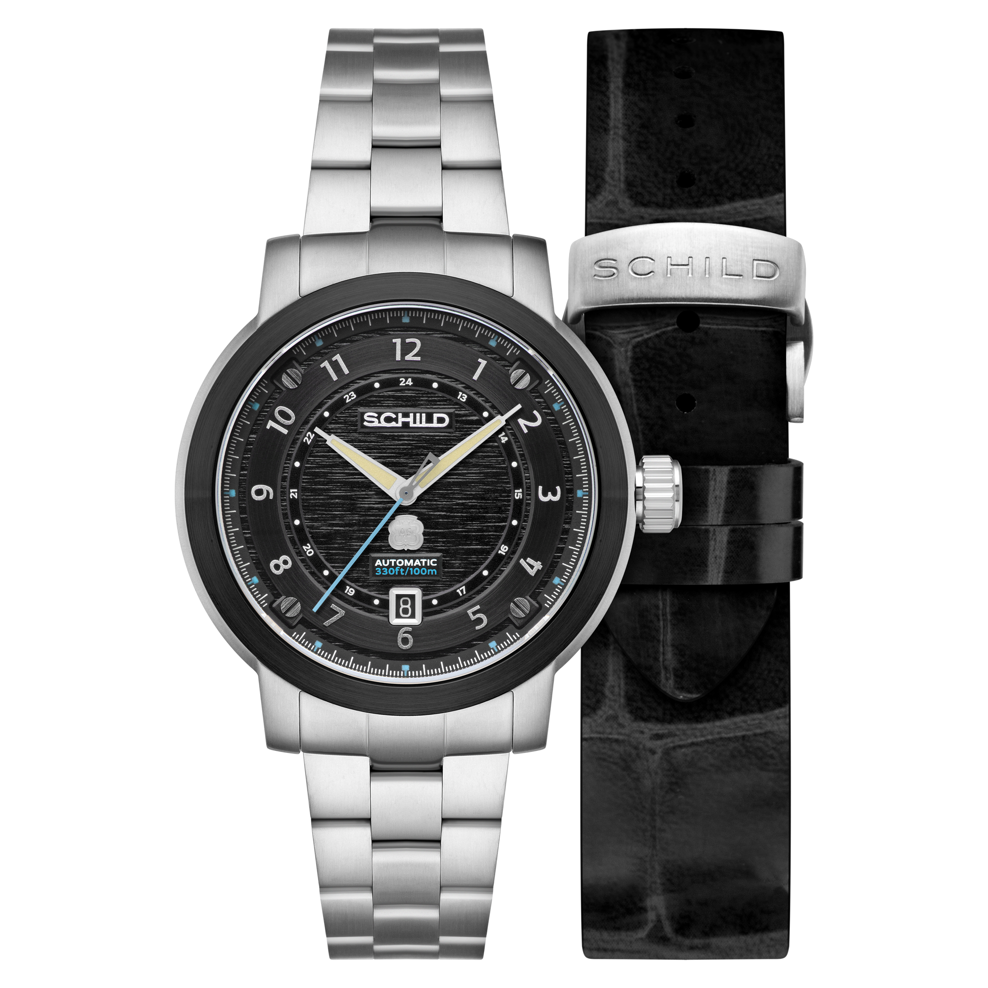 Schild Schild Heinrich Swiss Automatic Officer Black Men's Limited Edition Watch SC-1014-55