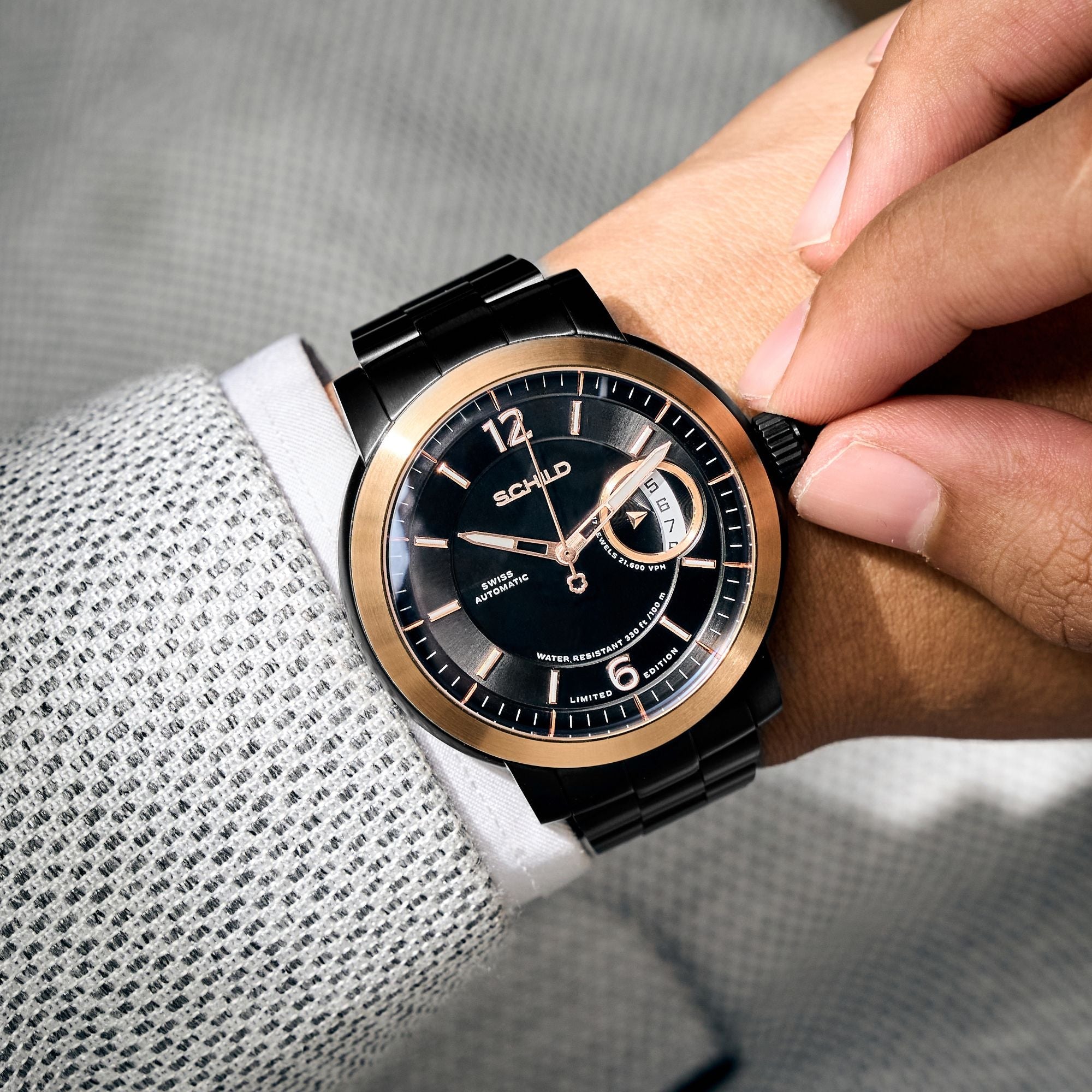 SCHILD Schild Heinrich Minimal Swiss Automatic Limited Edition Dark Chocolate Men's Watch SC-1015-44