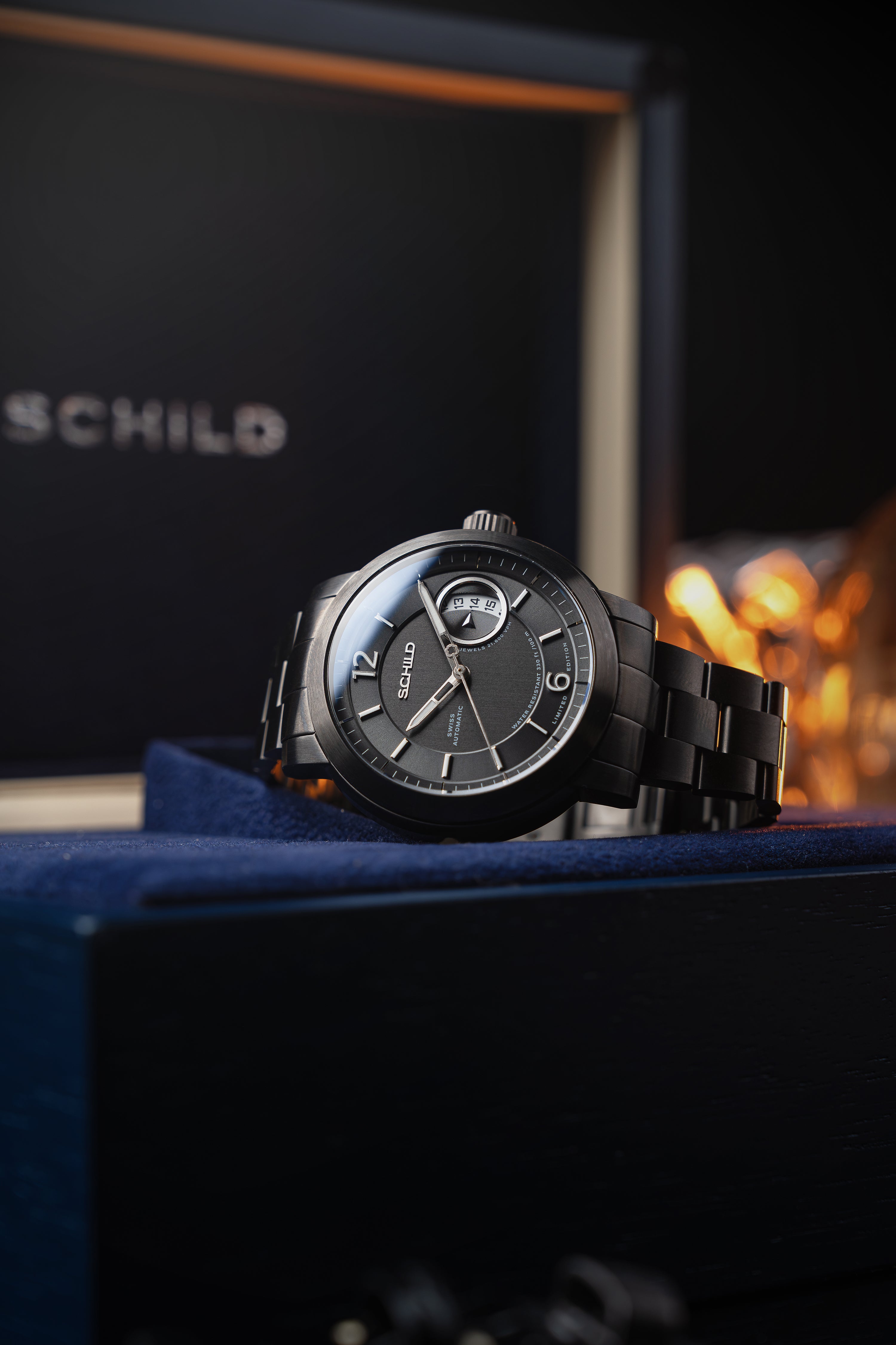 SCHILD Schild Heinrich Minimal Swiss Automatic Limited Edition Gunmetal Grey Men's Watch SC-1015-55