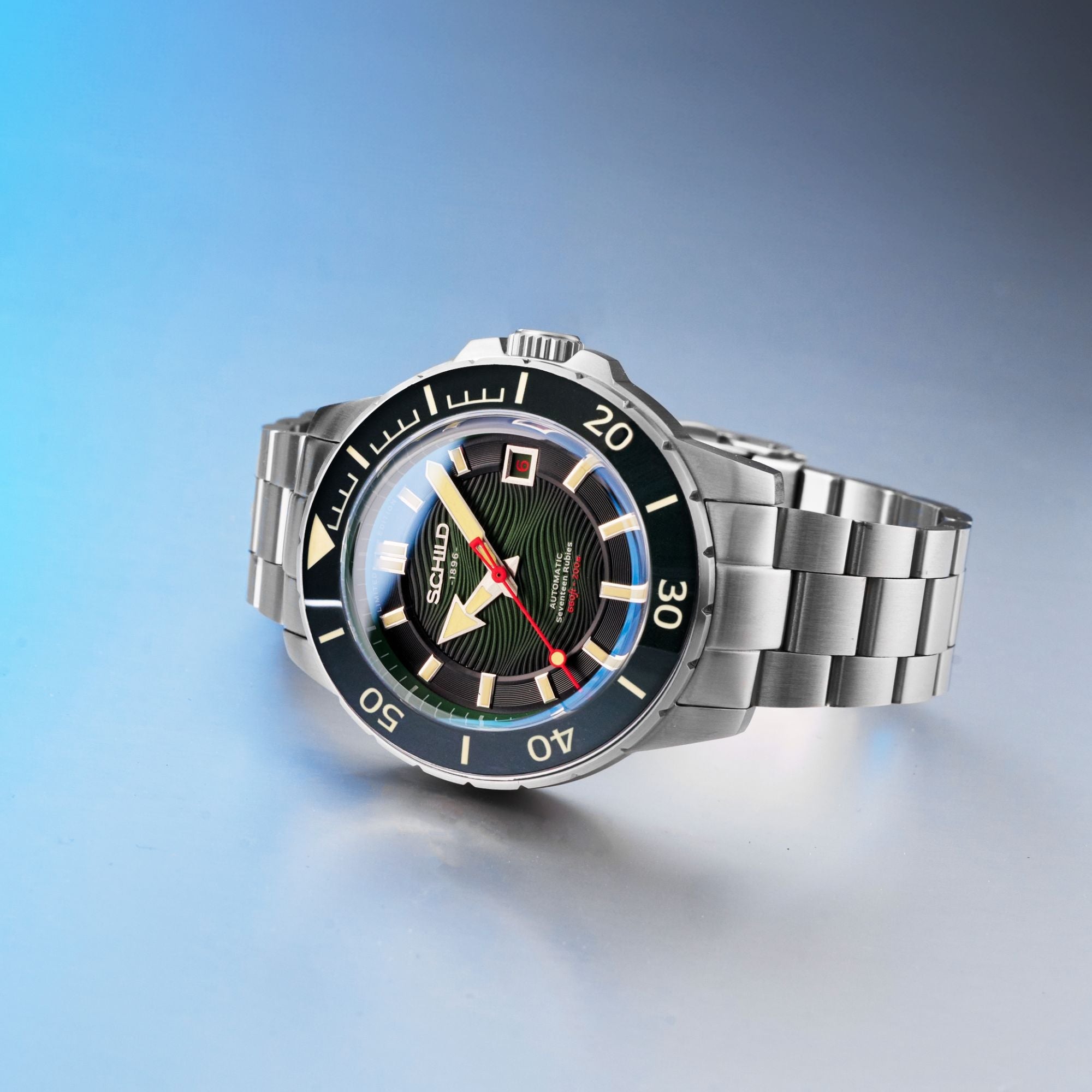SCHILD Schild Hermann Swiss Automatic Limited Edition Fern Green Men's Watch SC-1016-33