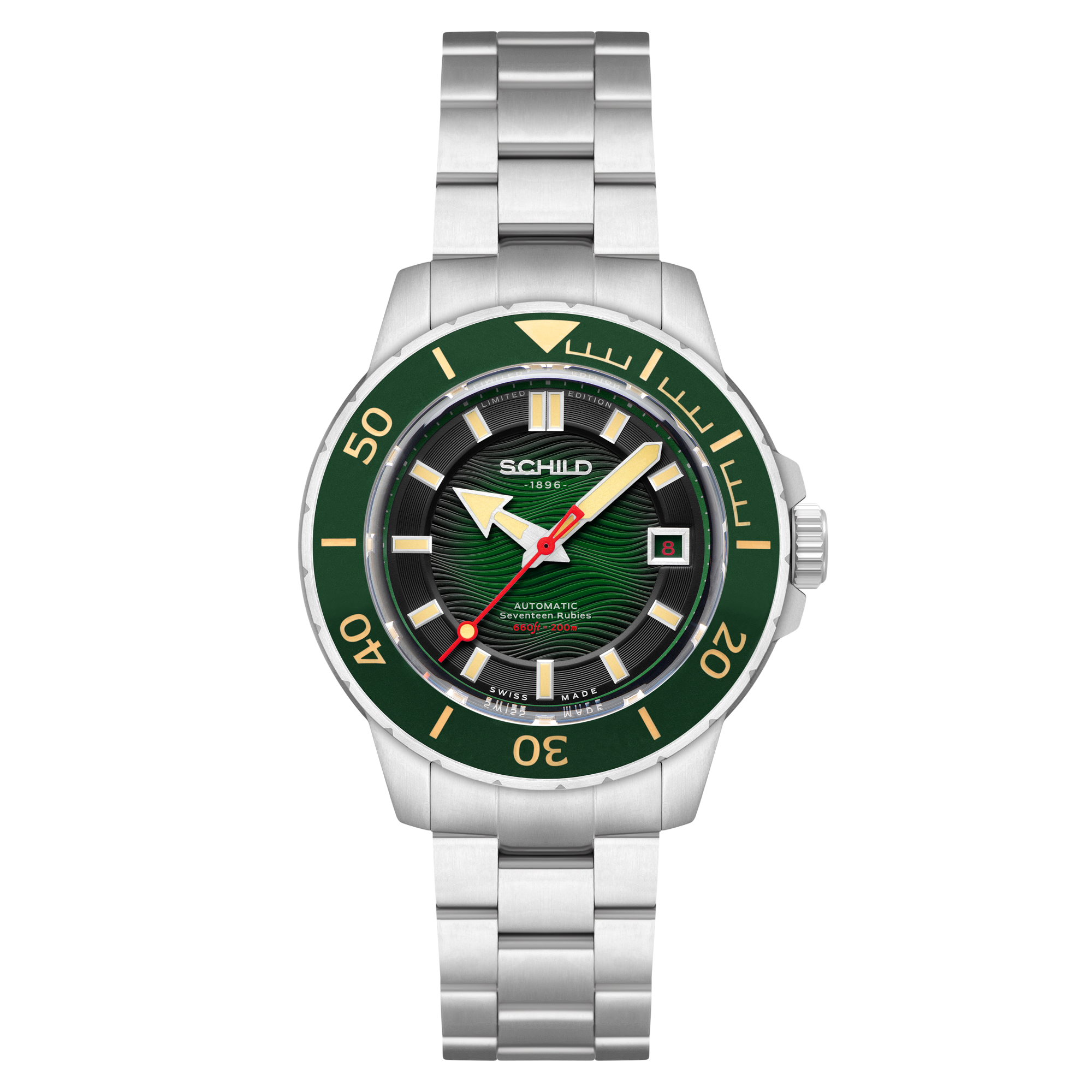 SCHILD Schild Hermann Swiss Automatic Limited Edition Fern Green Men's Watch SC-1016-33