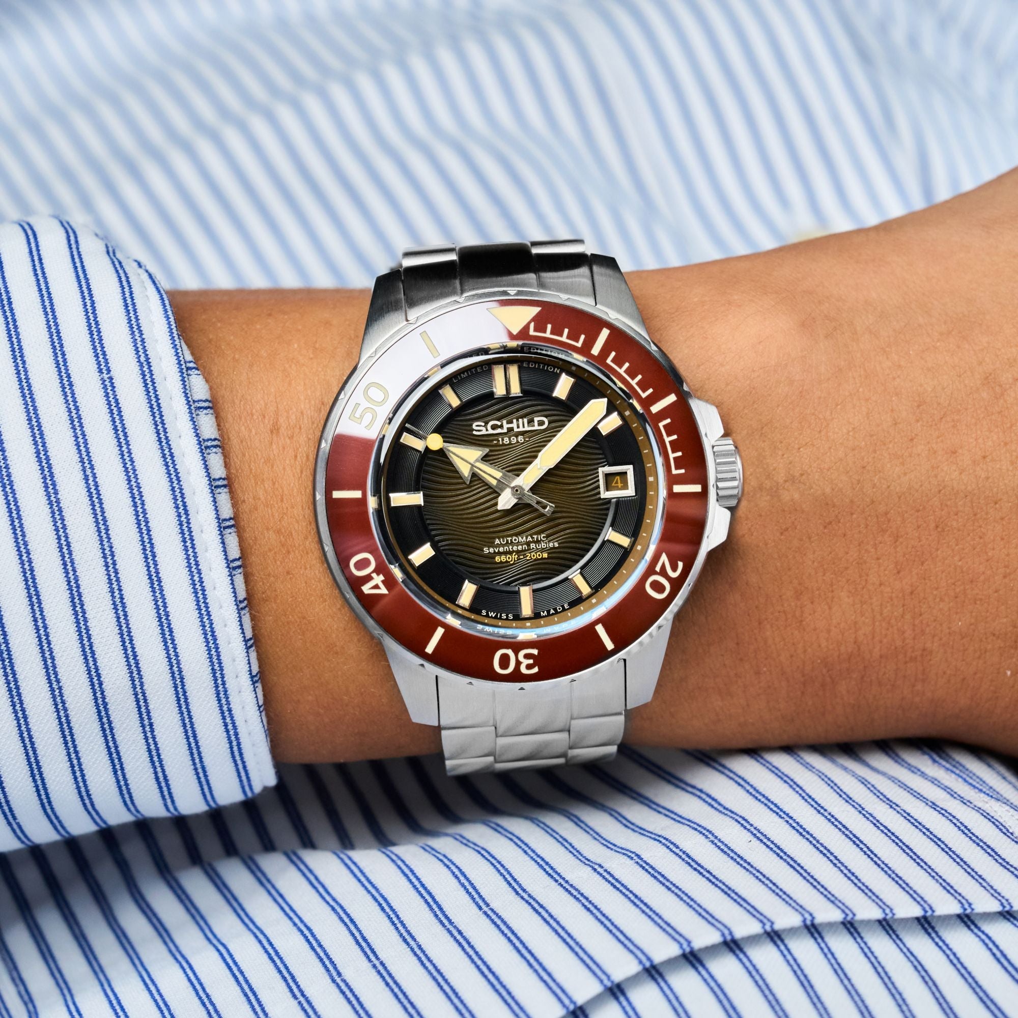 SCHILD Schild Hermann Swiss Automatic Limited Edition Buff Brown Men's Watch SC-1016-44