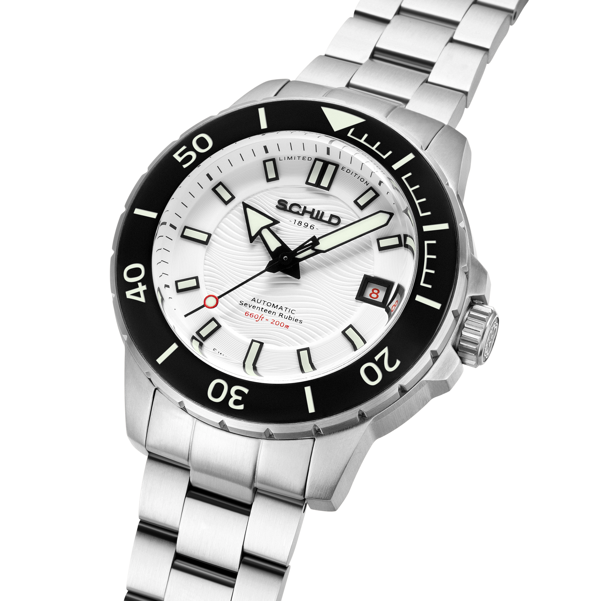 SCHILD Schild Hermann Swiss Automatic Limited Edition Matt White Men's Watch SC-1016-55
