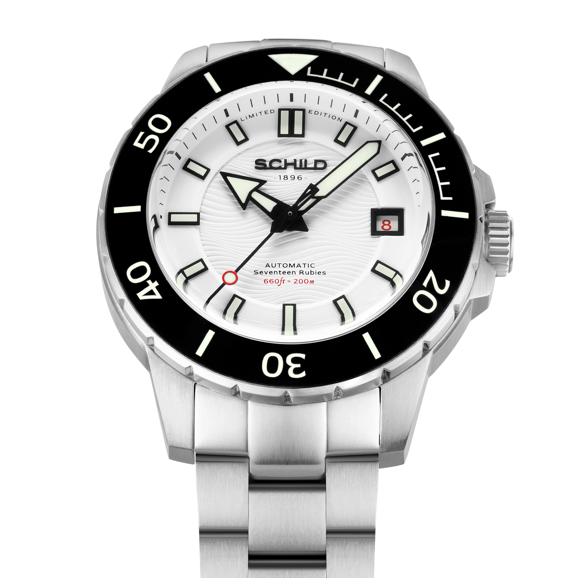 SCHILD Schild Hermann Swiss Automatic Limited Edition Matt White Men's Watch SC-1016-55