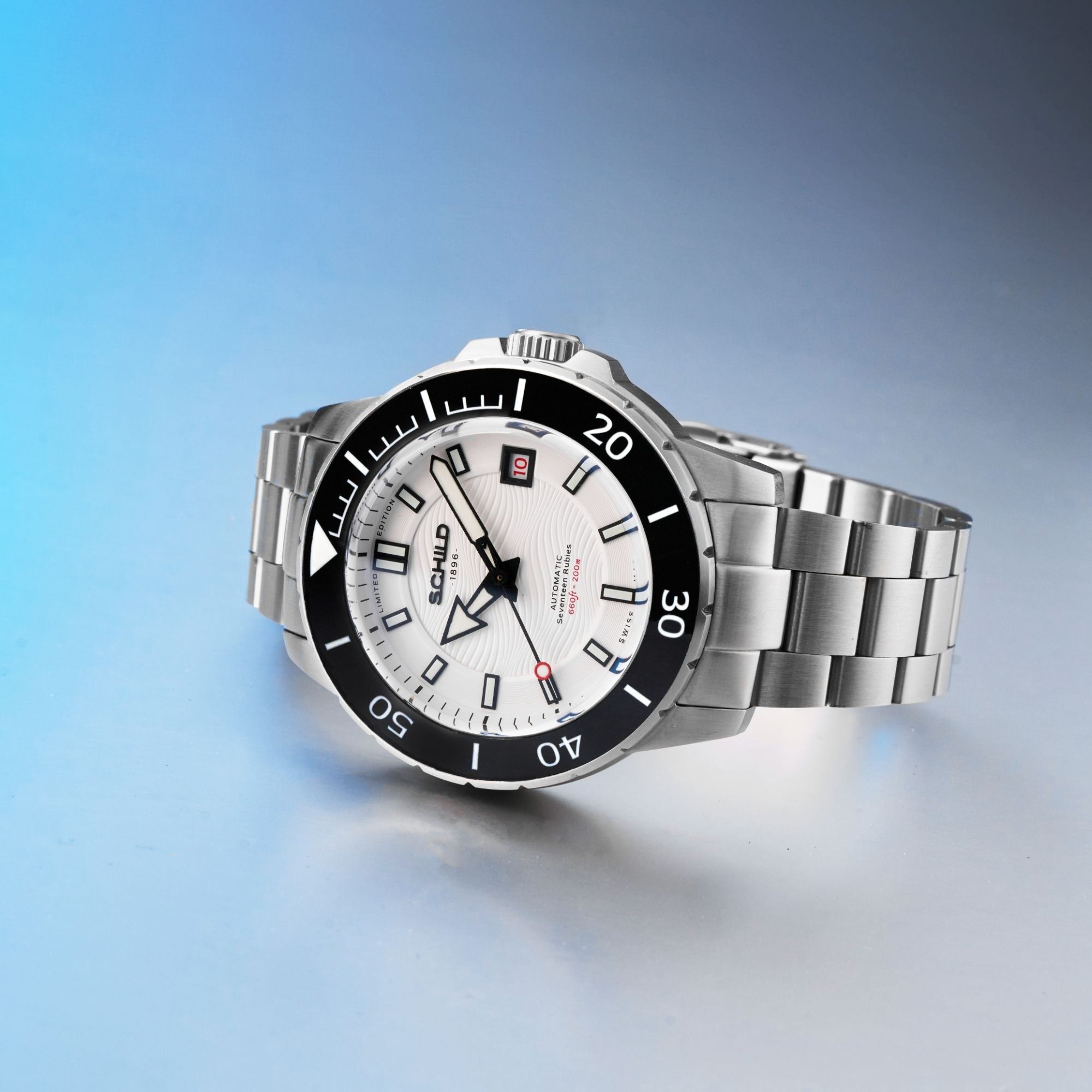 SCHILD Schild Hermann Swiss Automatic Limited Edition Matt White Men's Watch SC-1016-55