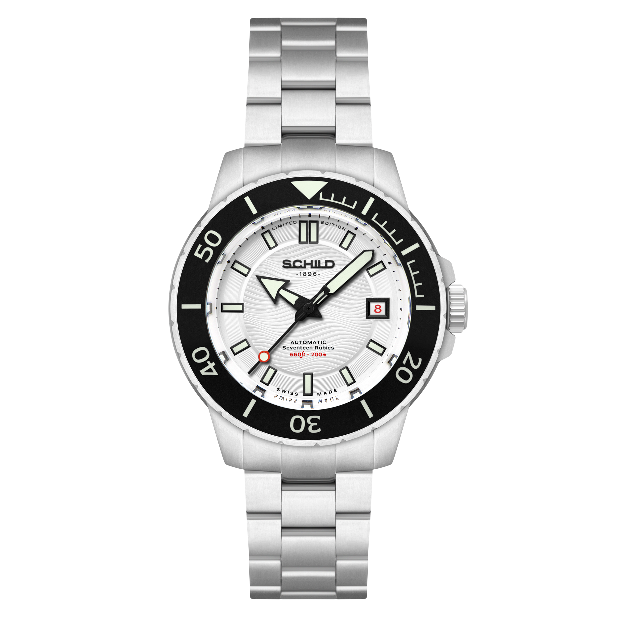 SCHILD Schild Hermann Swiss Automatic Limited Edition Matt White Men's Watch SC-1016-55