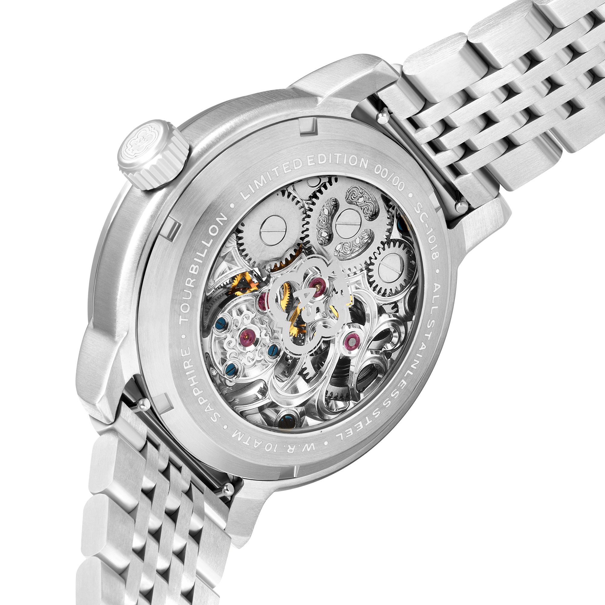 Schild Heinrich Gmt Moonphase Tourbillon Limited Edition Sunset Peach Men's Watch SC-1018-33