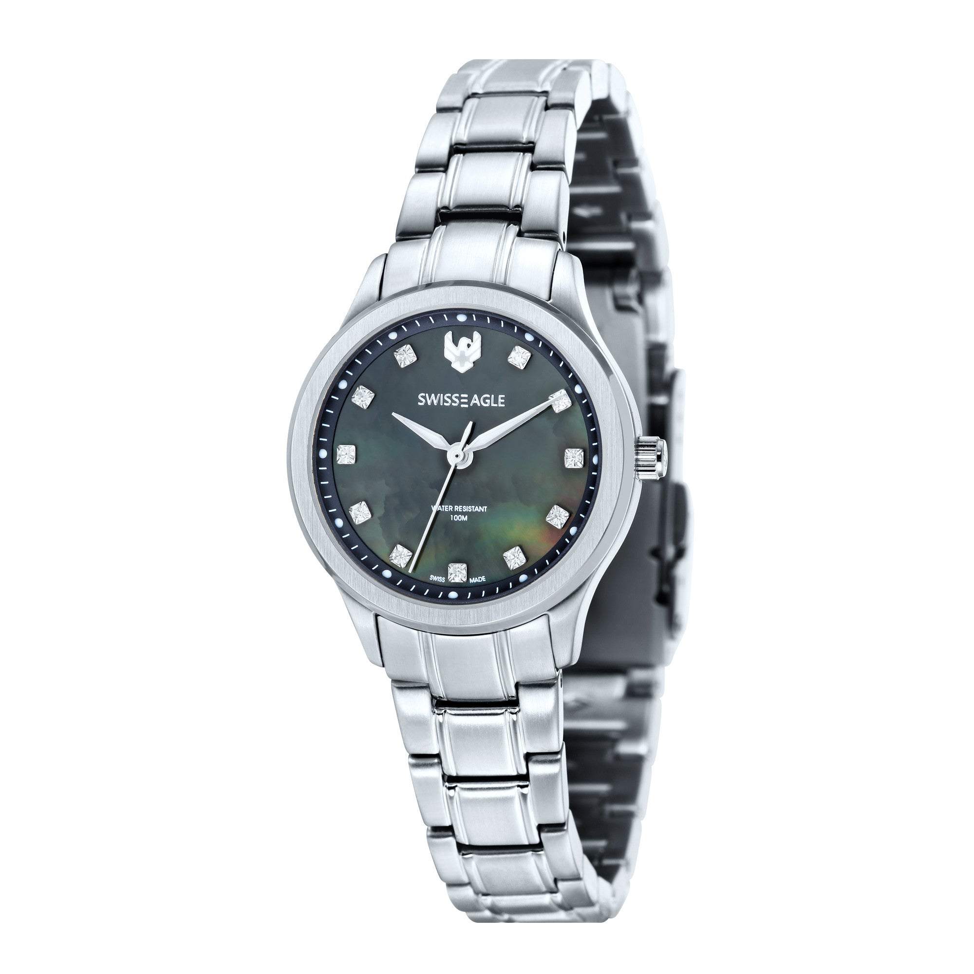 SWISS EAGLE Akilina Quartz Black SE-6047-44