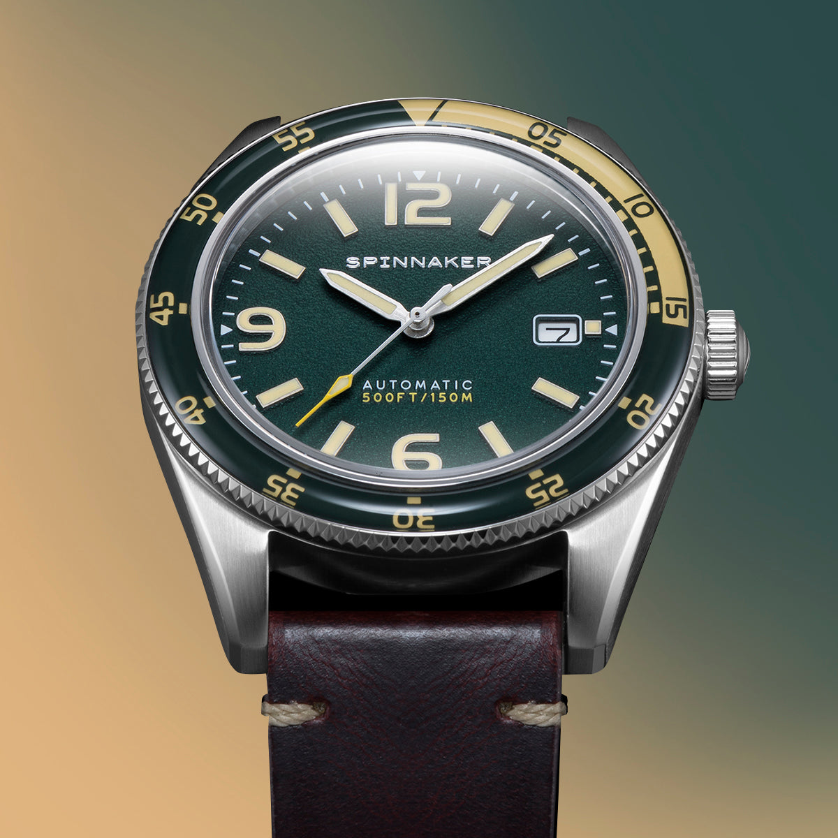 SPINNAKER Spinnaker Fleuss Men's Japanese Automatic Lagoon Green Watch SP-5055-0C