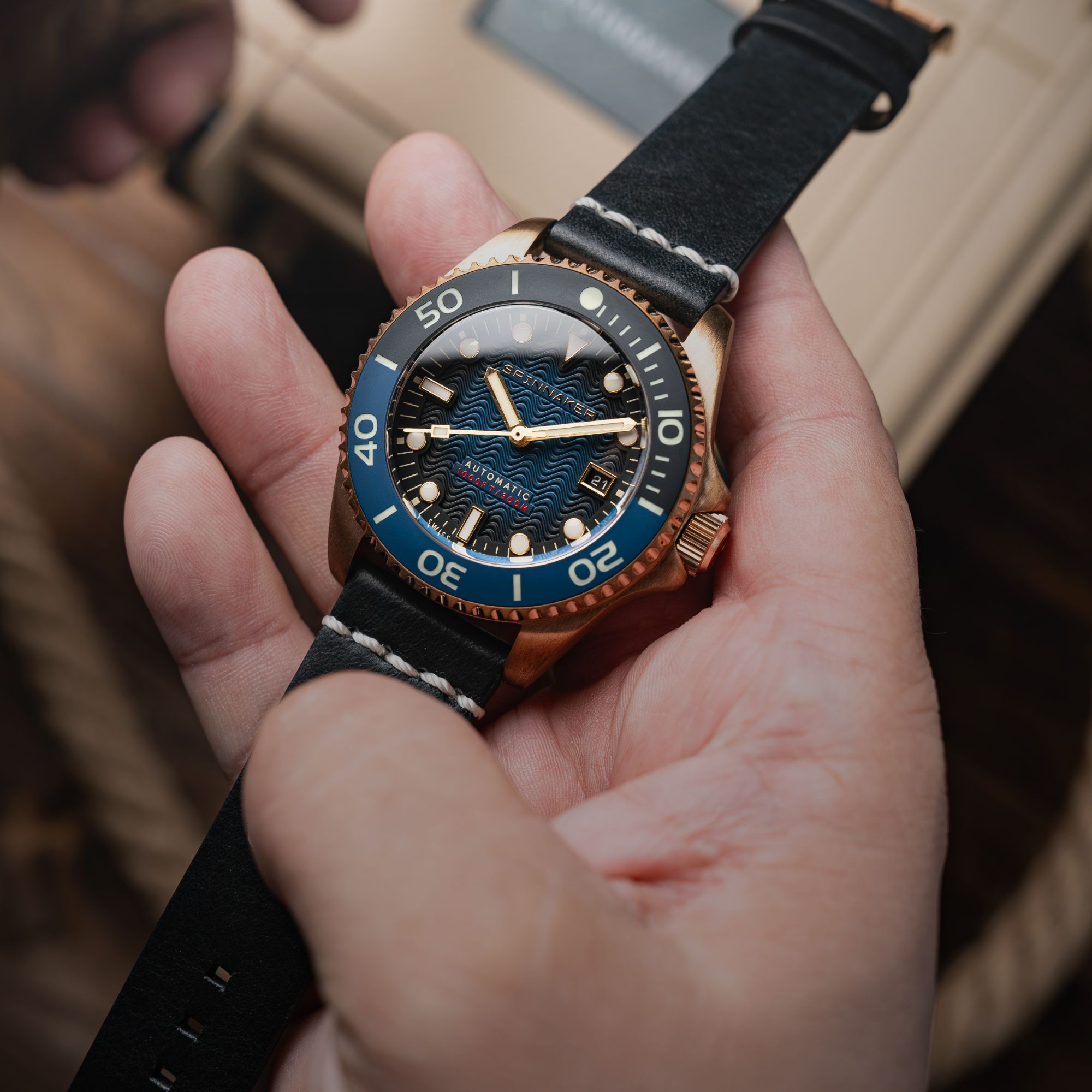 SPINNAKER Spinnaker Tesei Bronze Swiss Automatic Midnight Blue Men's Watch SP-5060-0A
