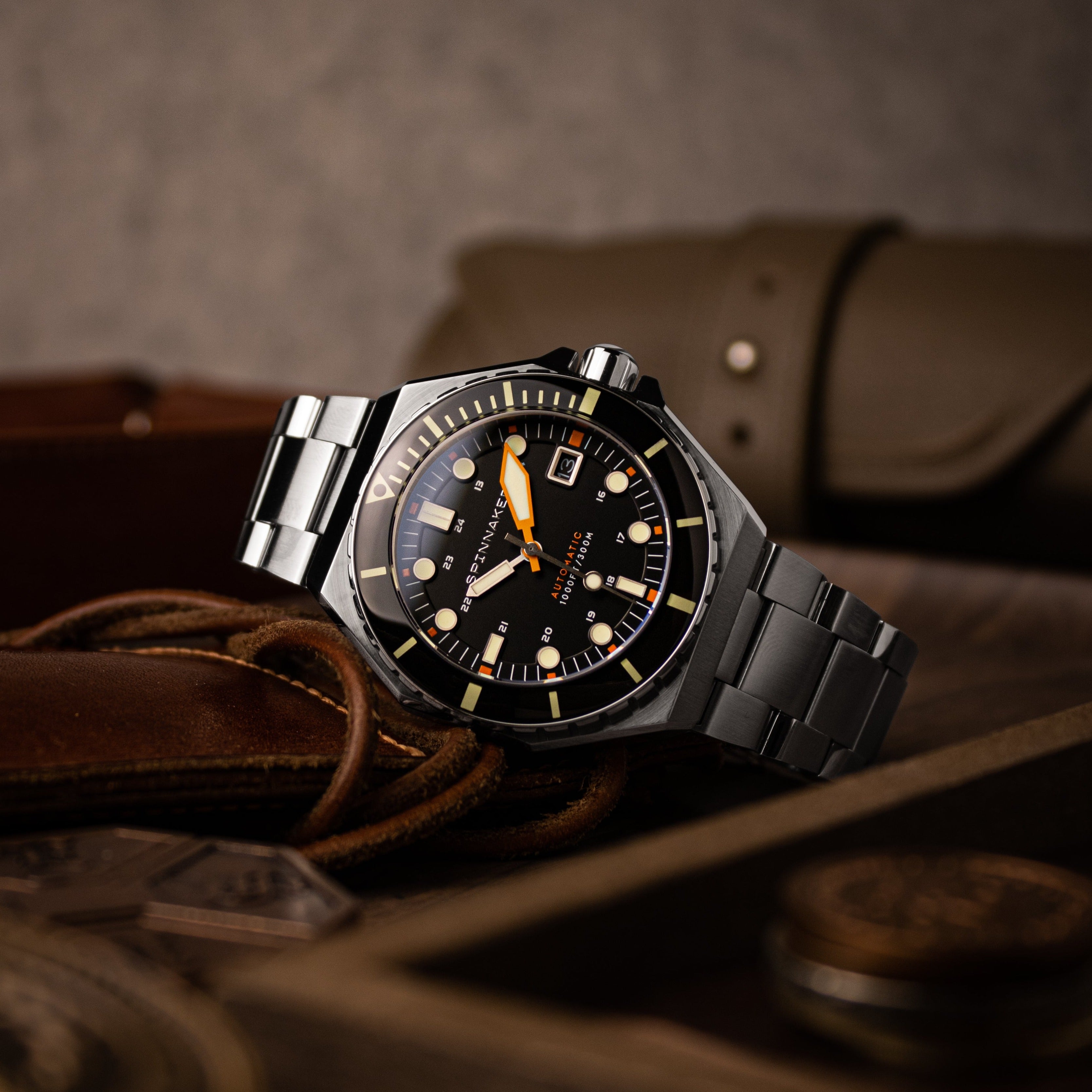 SPINNAKER Spinnaker Dumas Men's Japanese Automatic Classic Black Watch SP-5081-FF