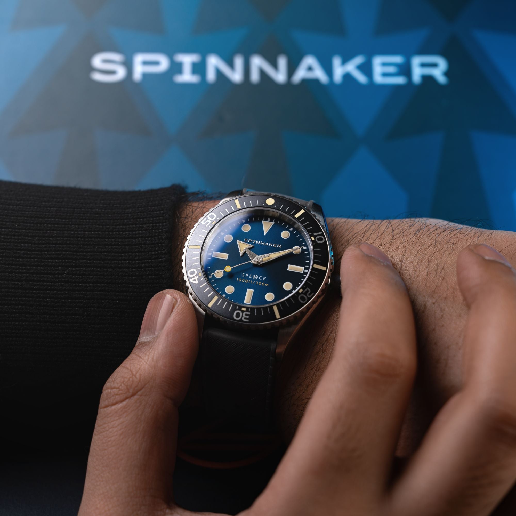SPINNAKER Spinnaker Spence 300 Automatic Navy Blue Men's Watch SP-5097-BB