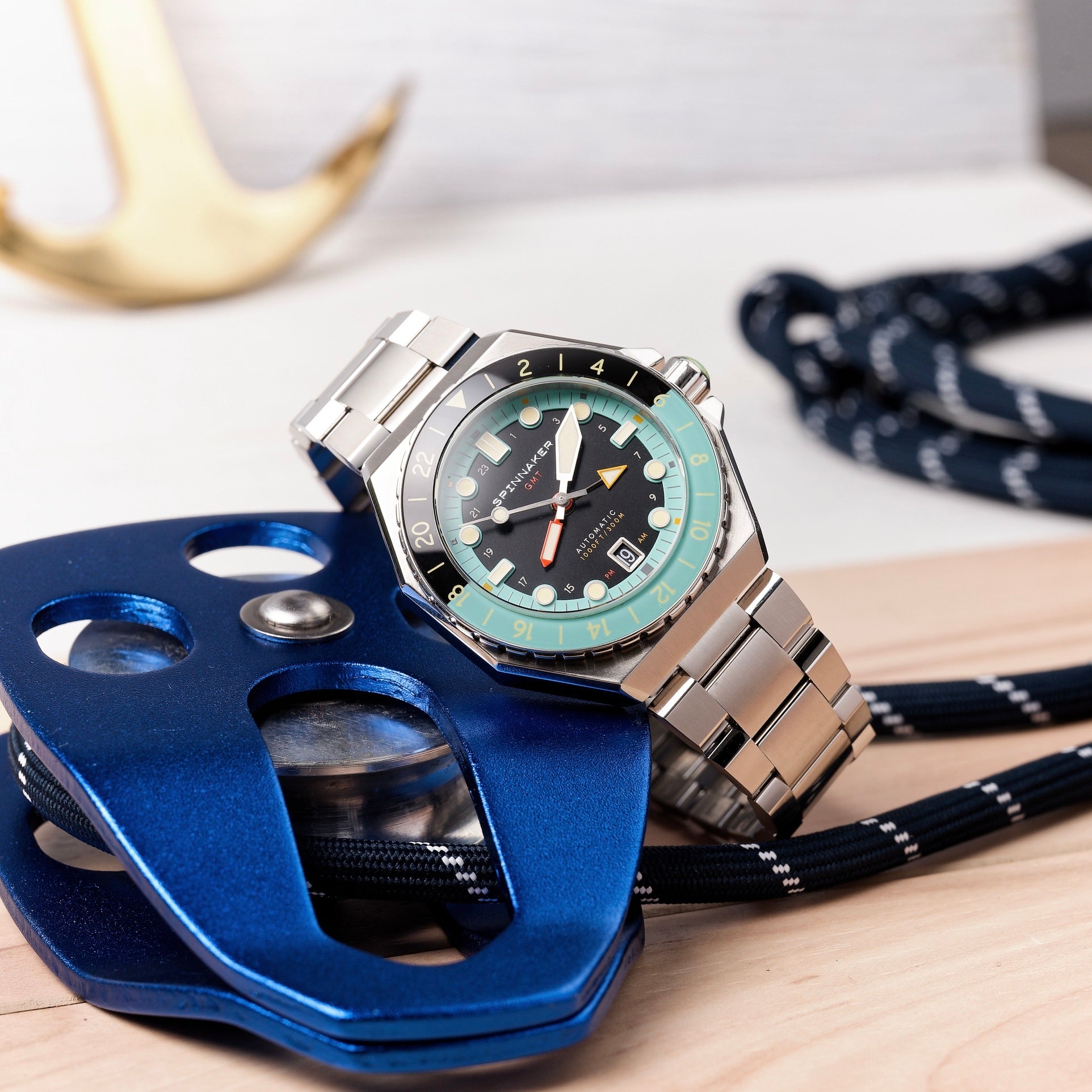 SPINNAKER Spinnaker Dark Turquoise Dumas GMT Automatic Men's Watch SP-5119-33
