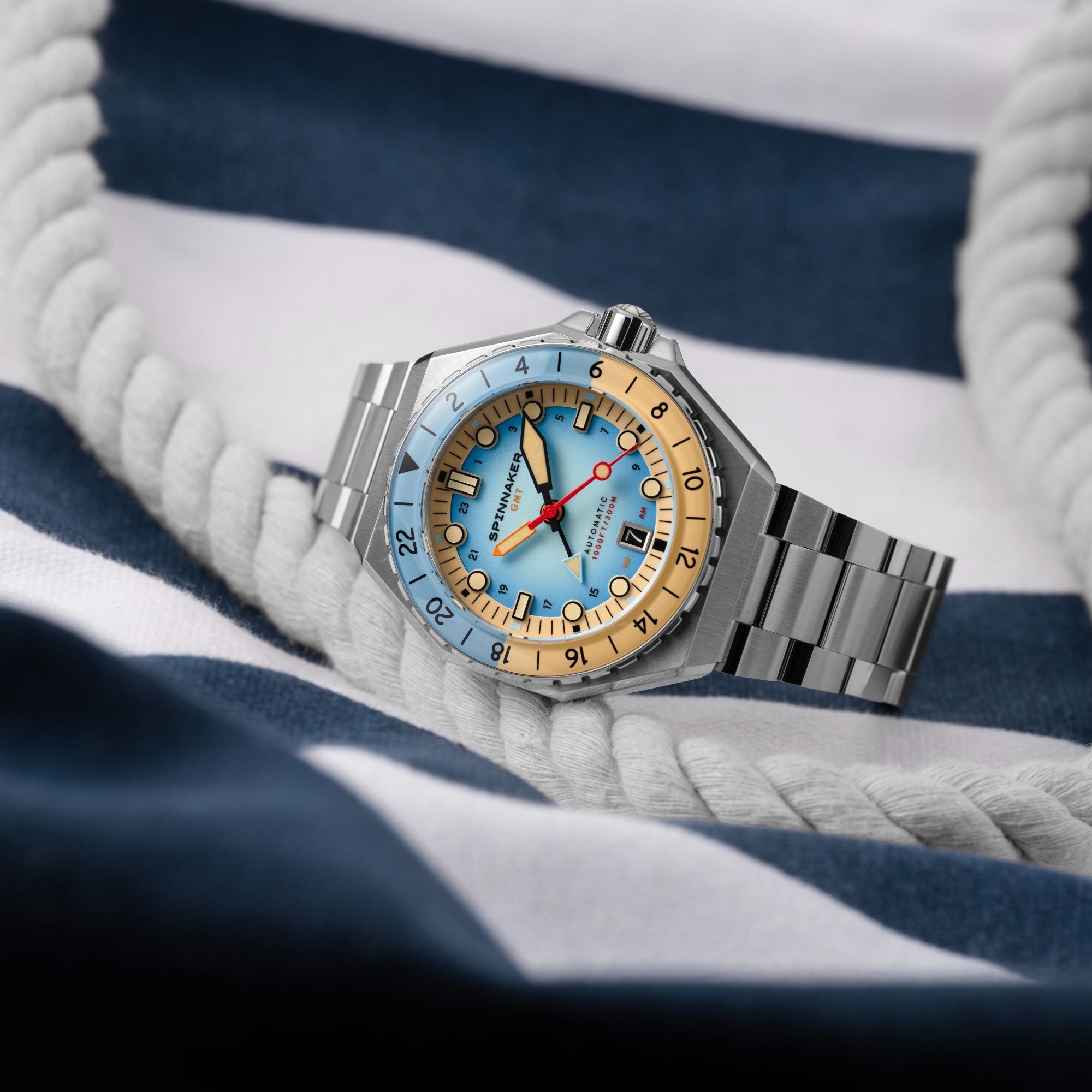 SPINNAKER Spinnaker Dumas Gmt Automatic Light Blue Men's Watch SP-5119-99