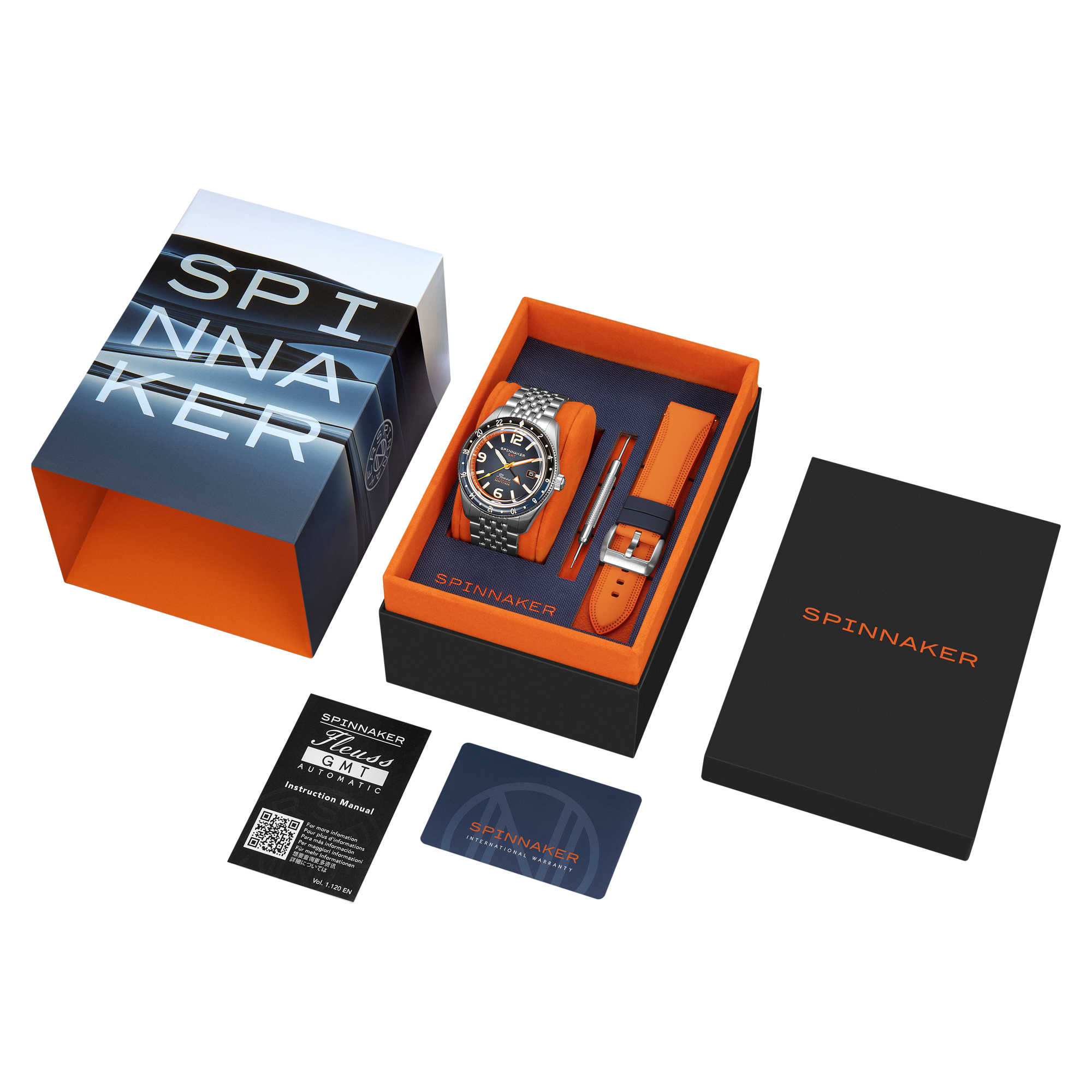 SPINNAKER Spinnaker Fleuss GMT Automatic Deep Blue Men's Watch