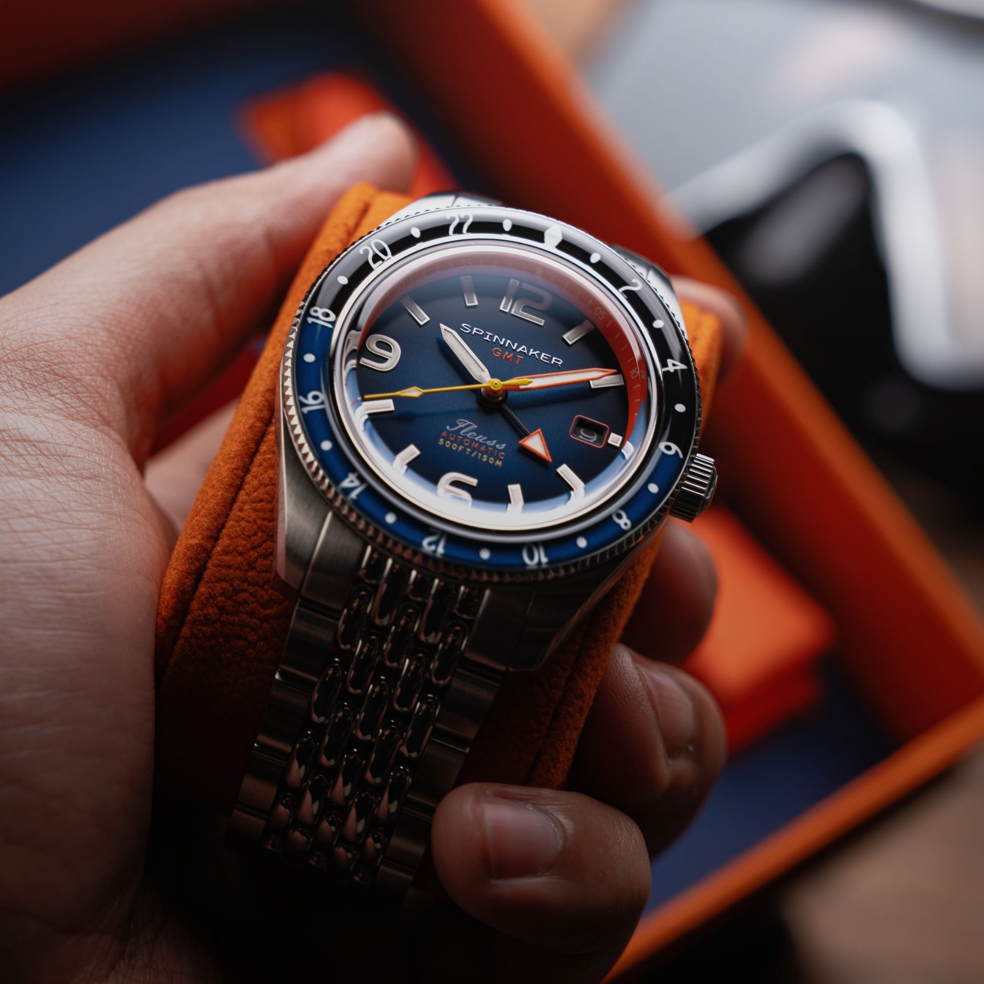 SPINNAKER Spinnaker Fleuss GMT Automatic Deep Blue Men's Watch