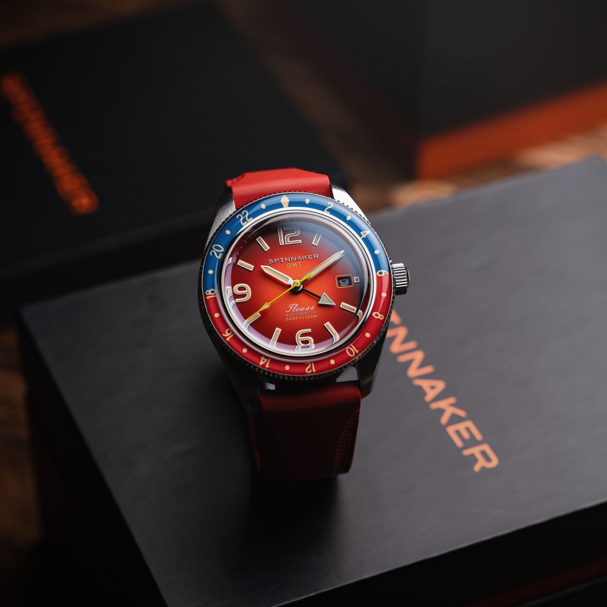 SPINNAKER Spinnaker Fleuss GMT Automatic Burnt Orange Men's Watch SP-5120-99