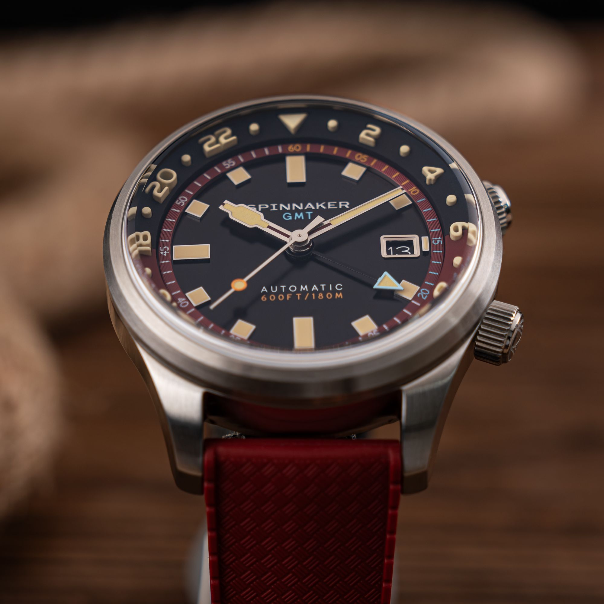 SPINNAKER Spinnaker Bradner GMT Automatic Sombre Red Men's Watch SP-5121-11