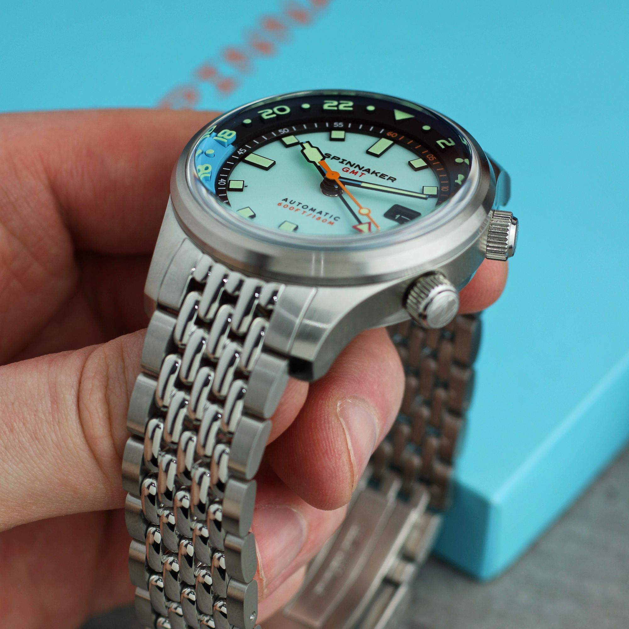 SPINNAKER Spinnaker Bradner GMT Automatic Aquamarine Blue Men's Watch