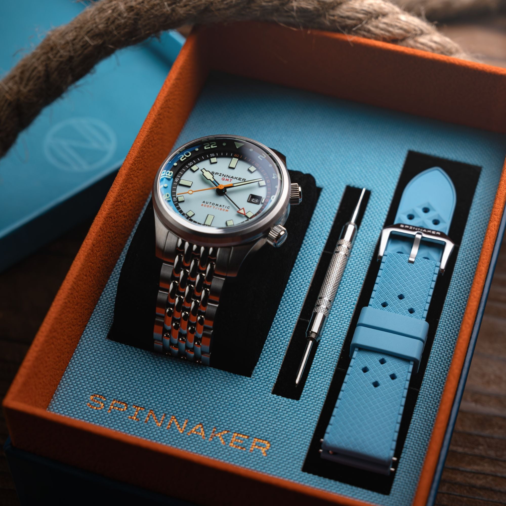 SPINNAKER Spinnaker Bradner GMT Automatic Aquamarine Blue Men's Watch