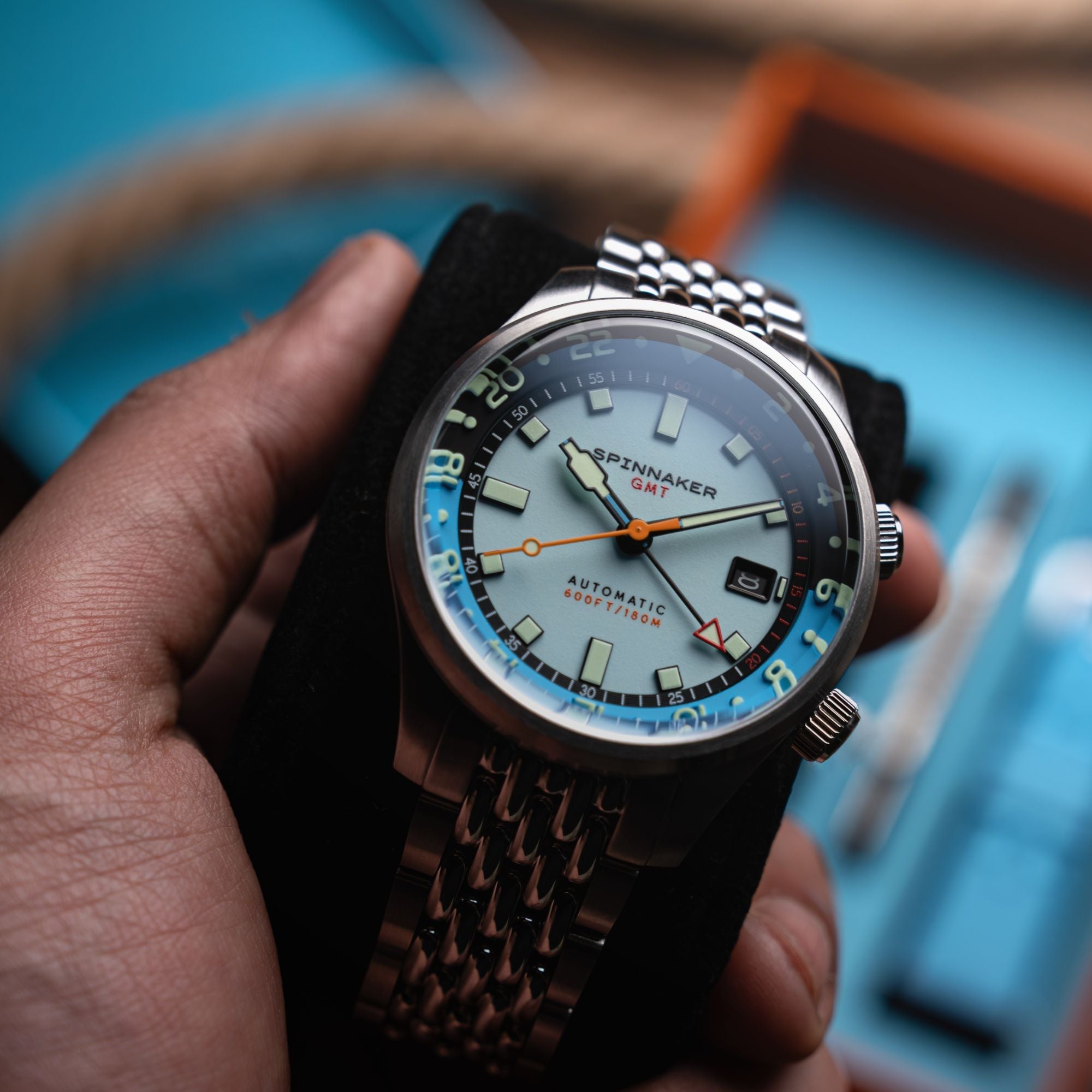 SPINNAKER Spinnaker Bradner GMT Automatic Aquamarine Blue Men's Watch