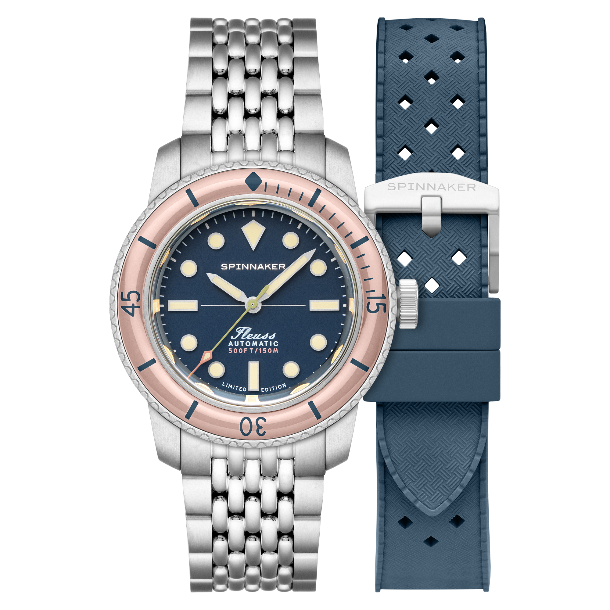 SPINNAKER Spinnaker Fleuss 40 Automatic 145TH Limited Edition Deep Blue Men's Watch SP-5133-66