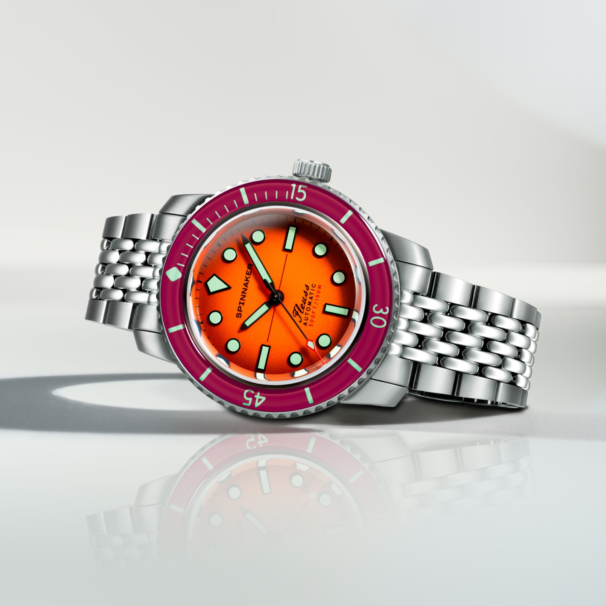 SPINNAKER Spinnaker Fleuss 40 Automatic Sunset Amber Men's Watch SP-5133-99