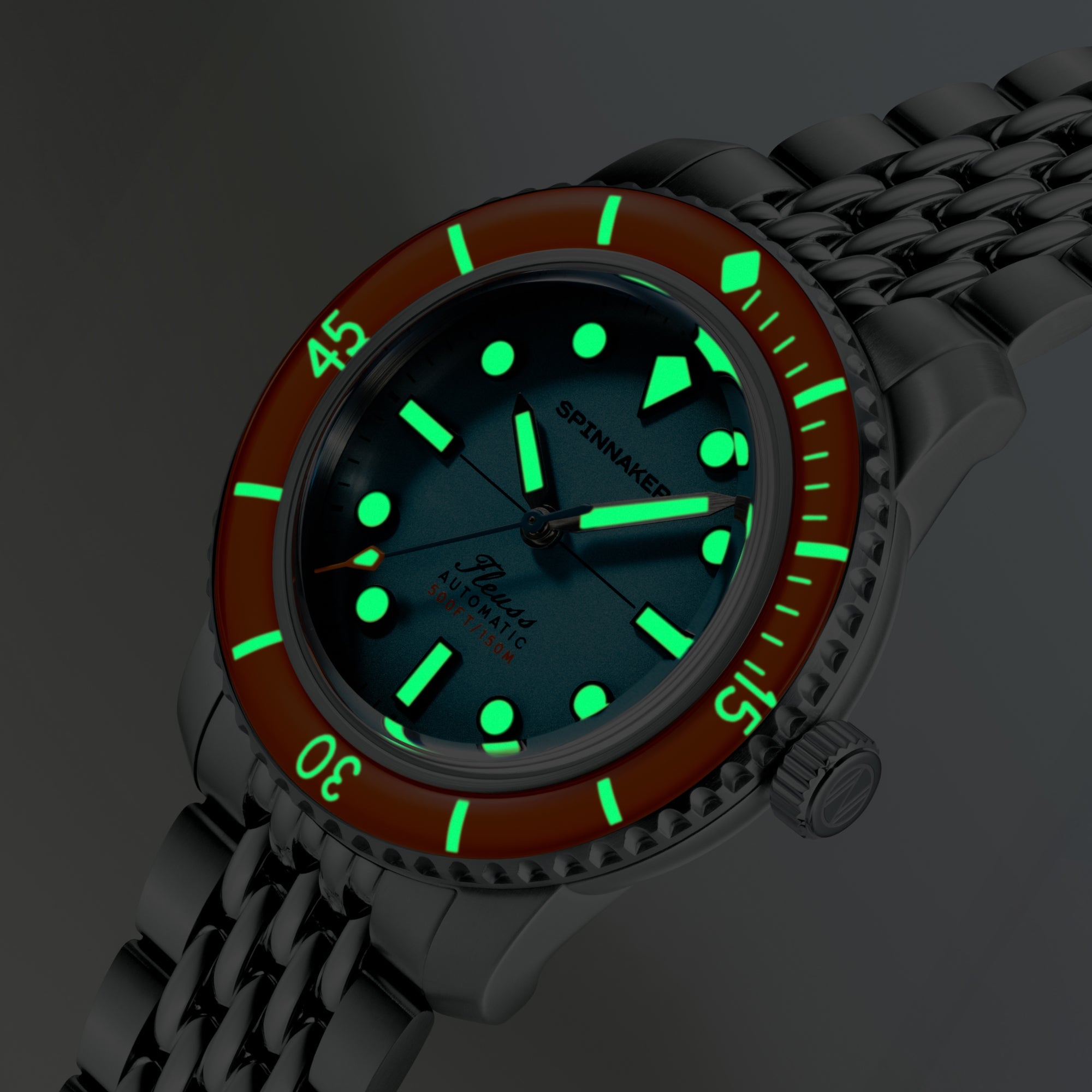 SPINNAKER Spinnaker Fleuss 40 Automatic Teal Mirage Men's Watch SP-5133-CC