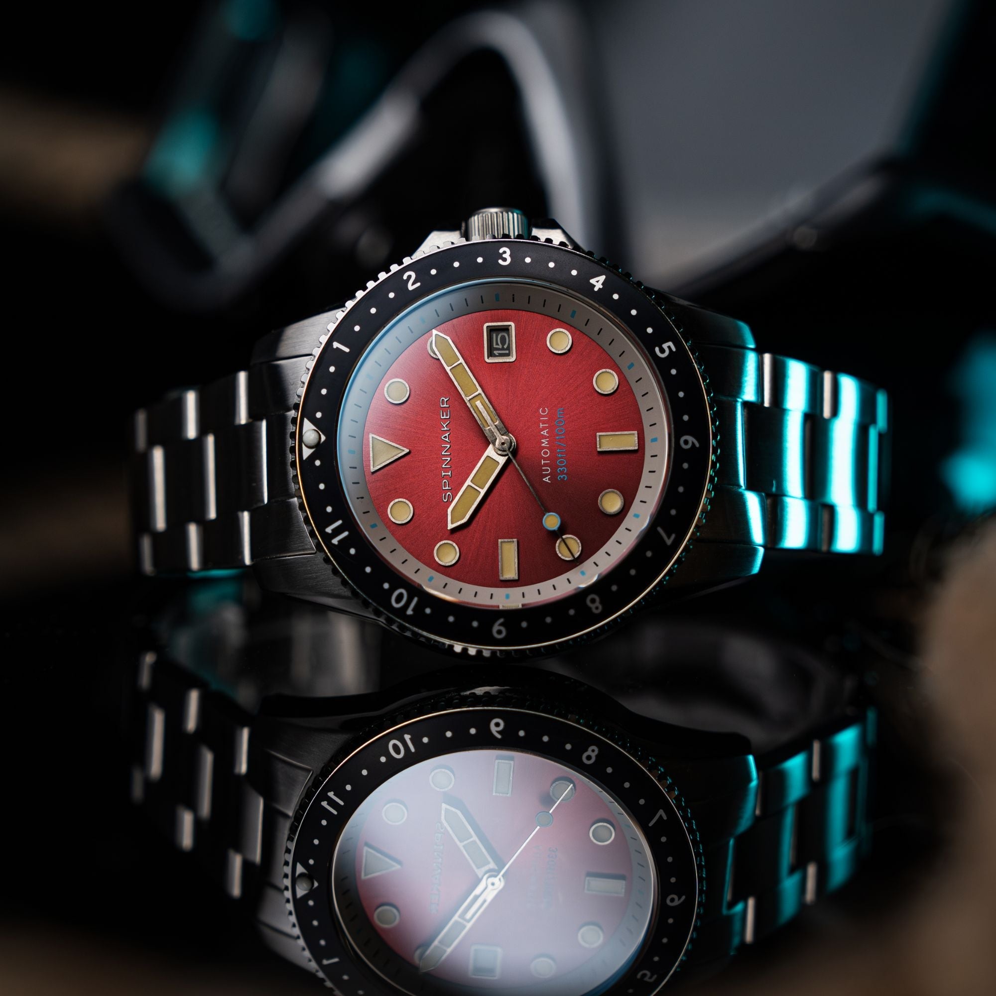SPINNAKER Spinnaker Croft Pioneer Automatic Sangria Red Men's Watch SP-5136-44