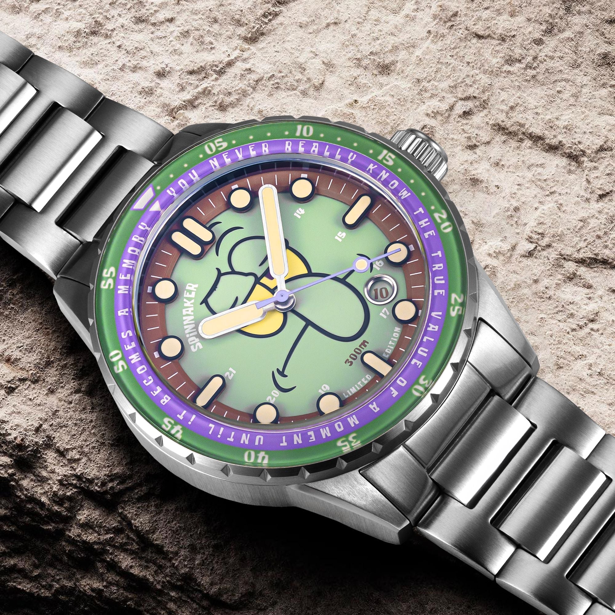 SPINNAKER Spinnaker Squidward Green Hass Automatic Spongebob Squarepants 25th Limited Edition SP-5138-33