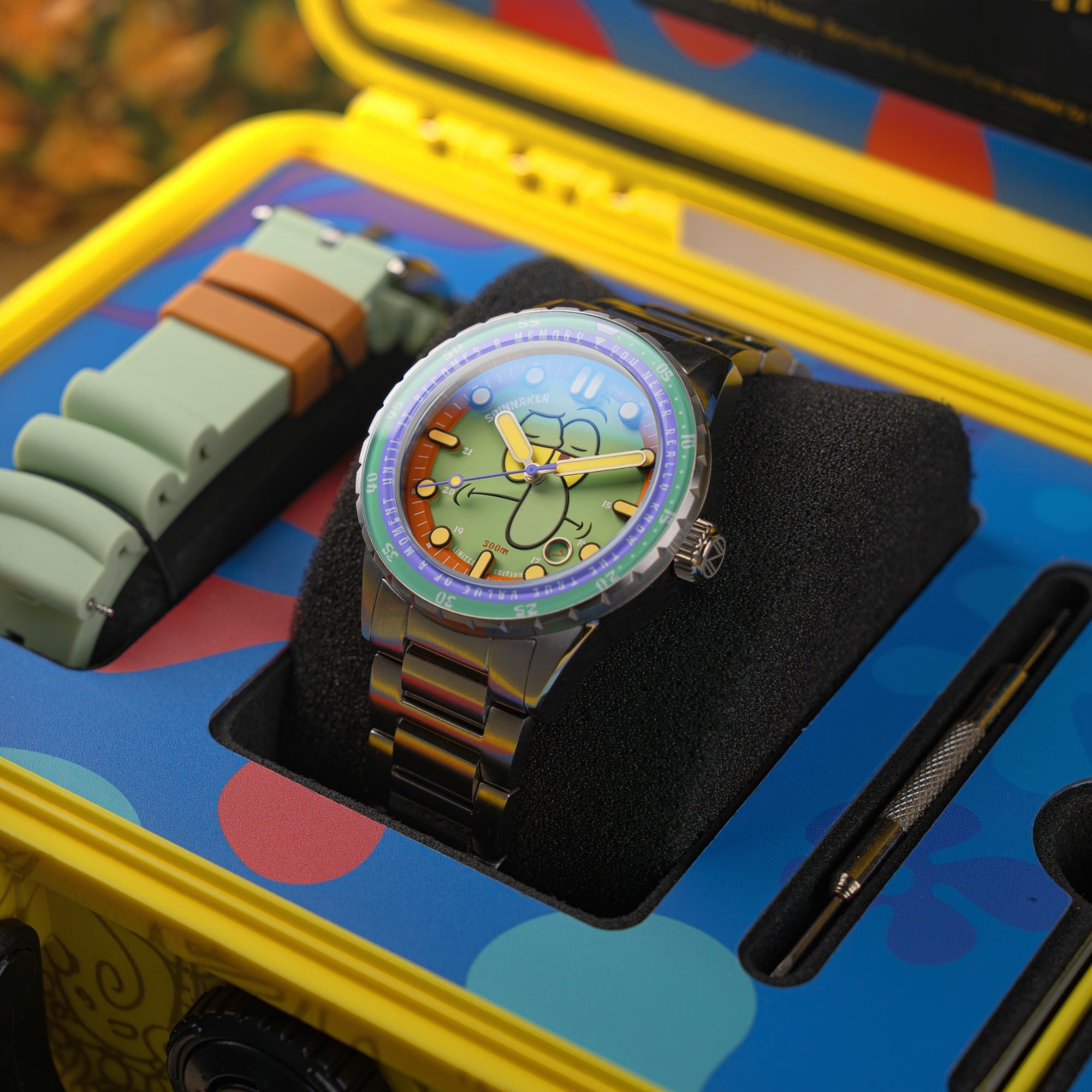 SPINNAKER Spinnaker Squidward Green Hass Automatic Spongebob Squarepants 25th Limited Edition SP-5138-33
